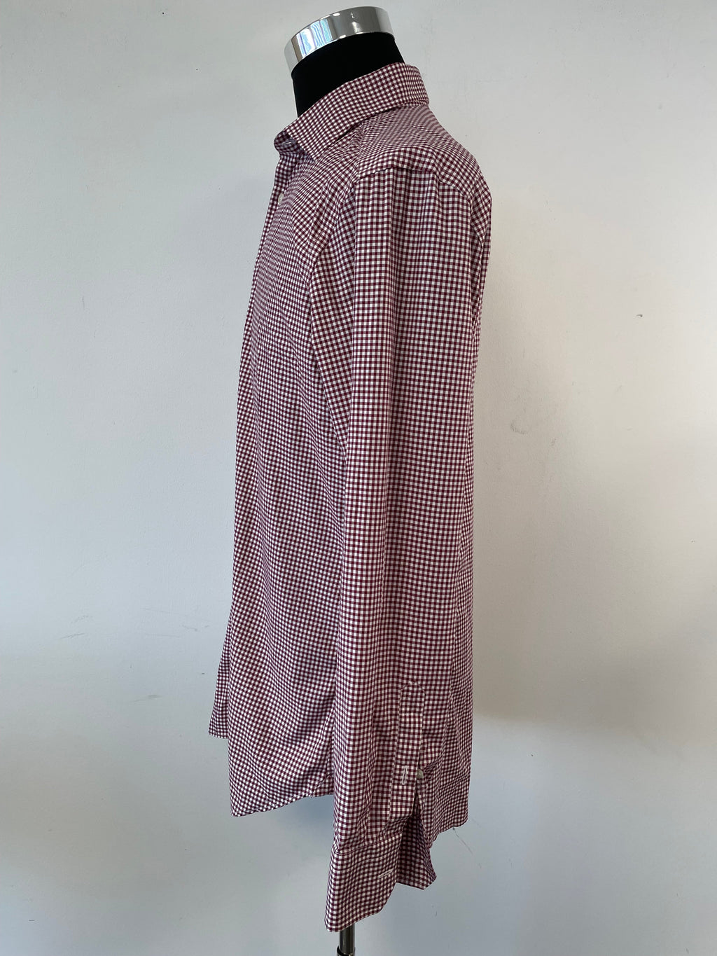 Etro Herrenhemd Größe 42 (L) Rot/Weiß Karo – Sehr Gut – Made in Italy