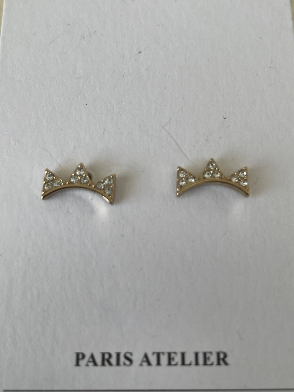 & Other Stories Paris Atelier Ohrstecker – goldfarben, ca. 1 cm, sehr guter Zustand