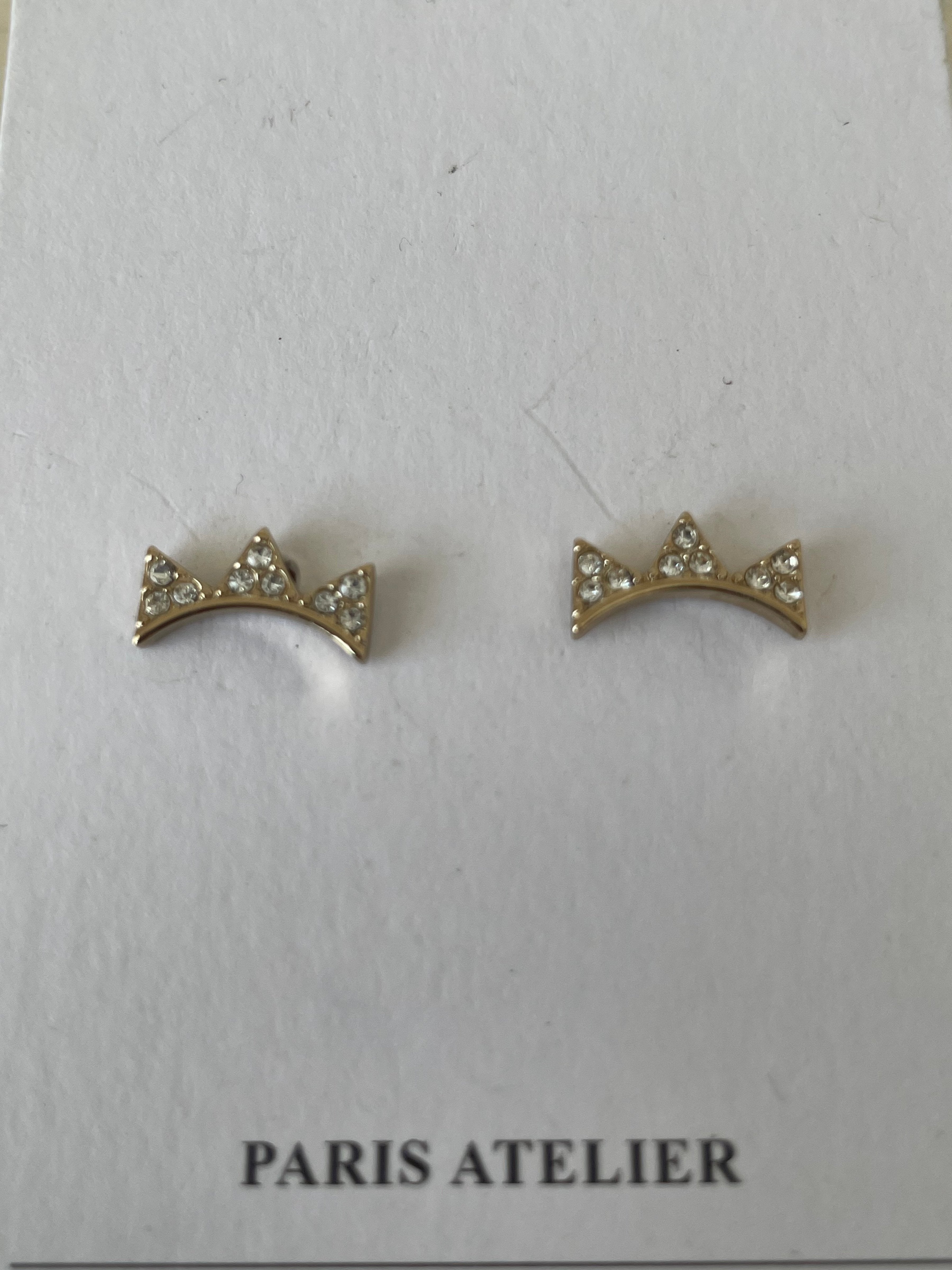 & Other Stories Paris Atelier Ohrstecker – goldfarben, ca. 1 cm, sehr guter Zustand