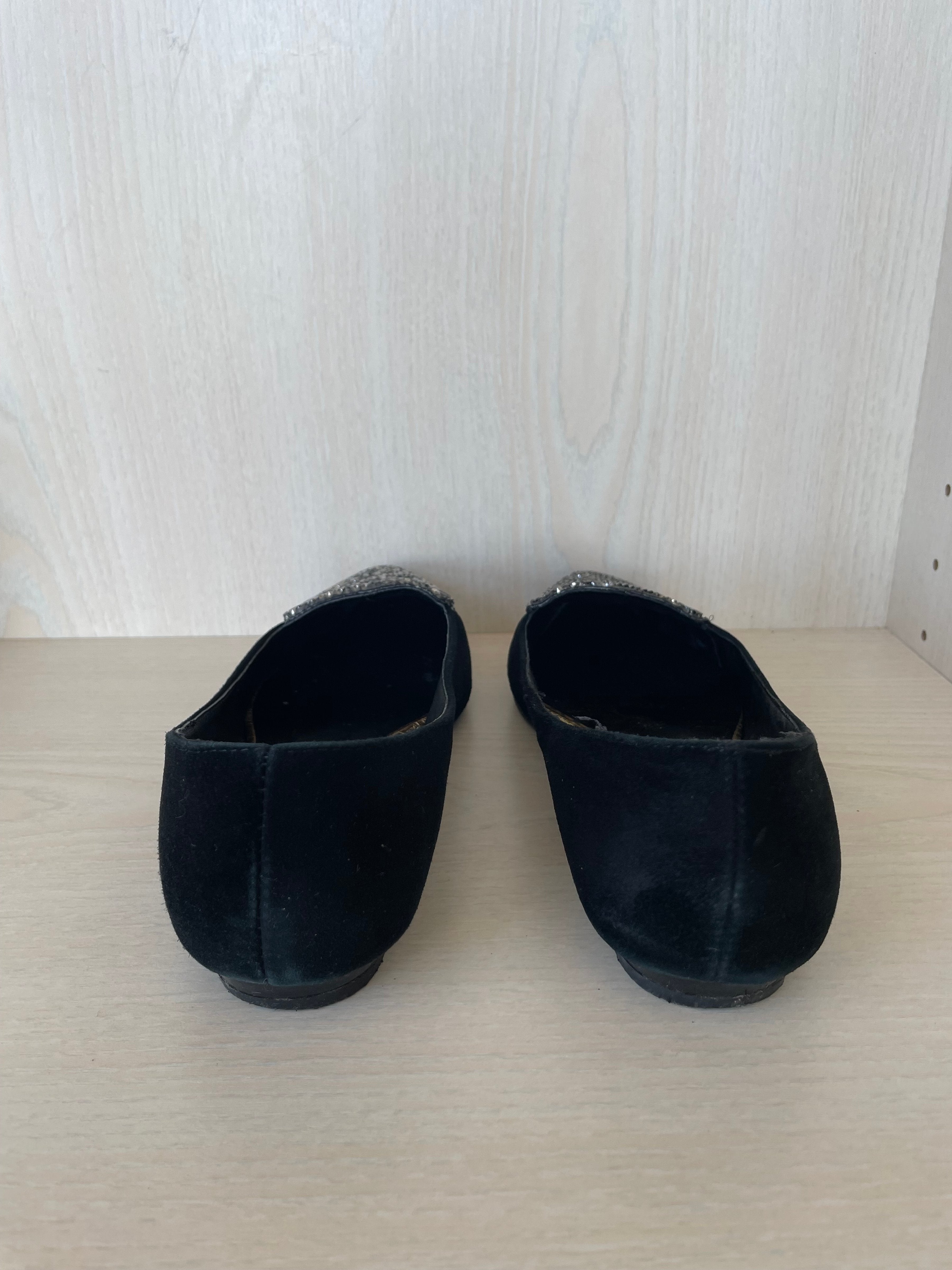 Alma en Pena Black Glitter Flats, EU 38, Very Good Condition