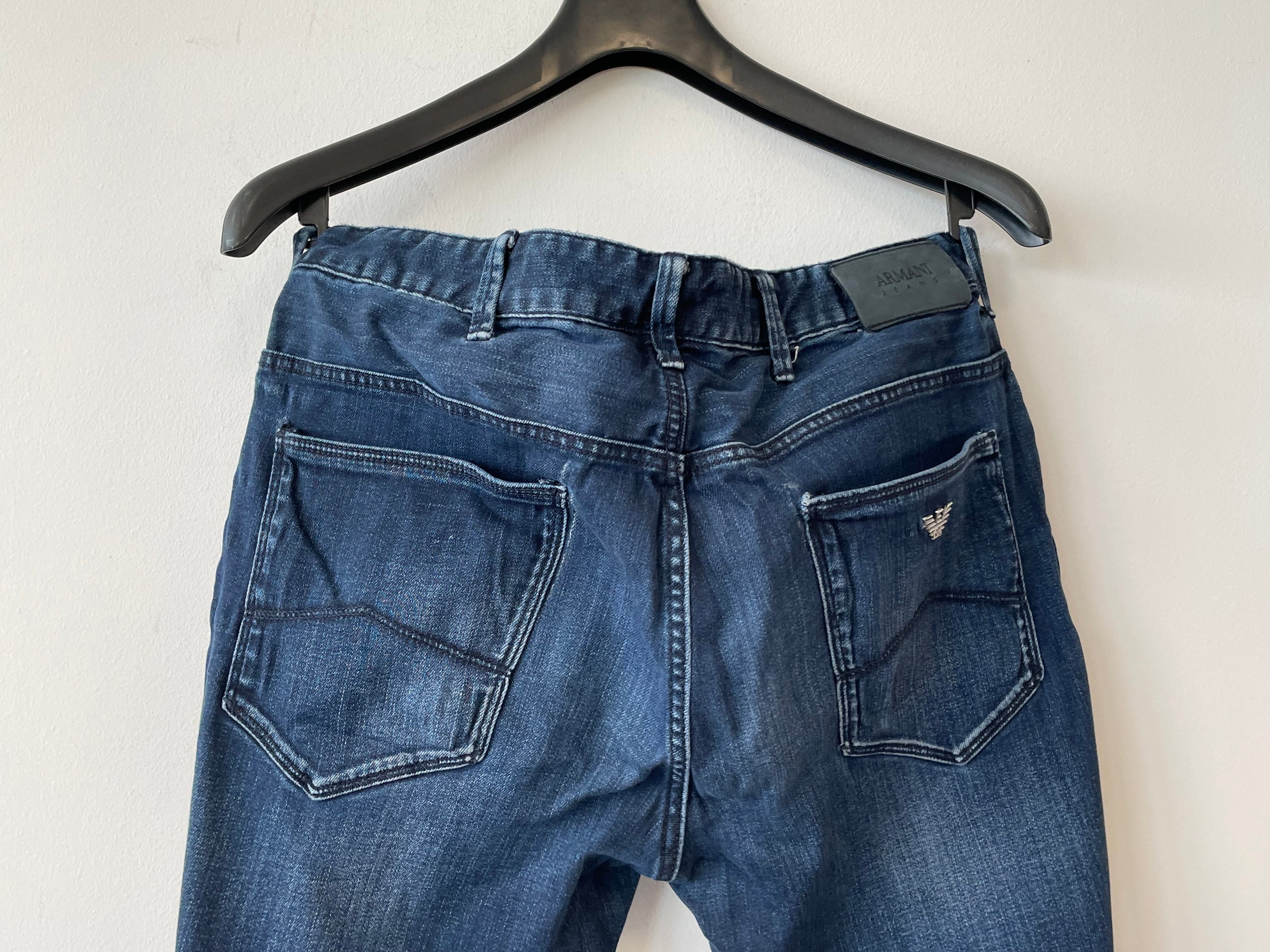 Giorgio Armani Herren Jeans – Classic Straight, Baumwollmix, W33, Defekt