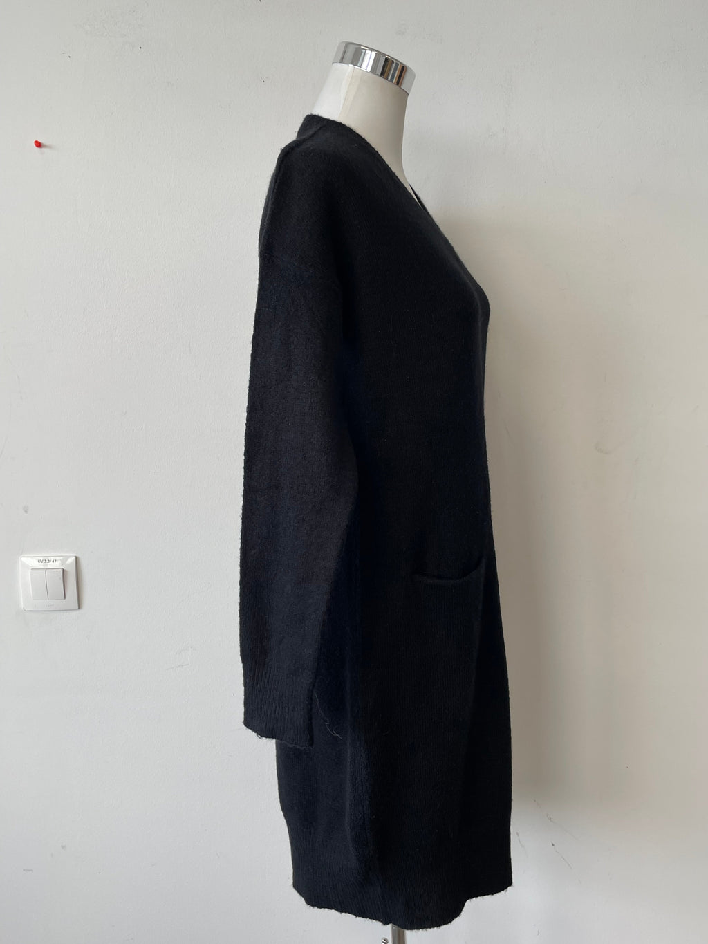 Fornarina Black Sweater Dress M Oversized Very Good Condition