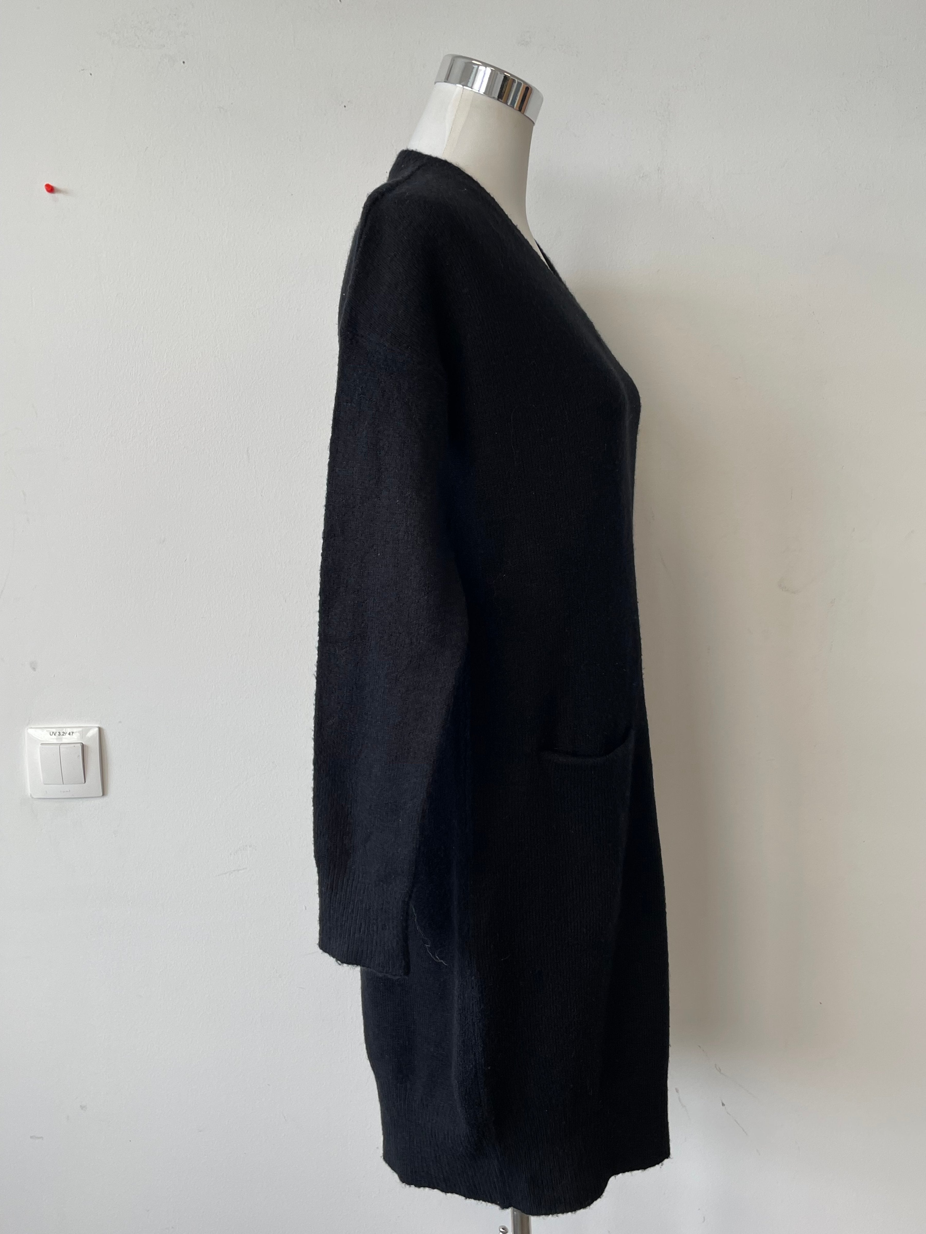 Fornarina Black Sweater Dress M Oversized Very Good Condition