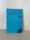 Reclam Study Guide: Die Marquise von O... by Kleist, Paperback, Very Good