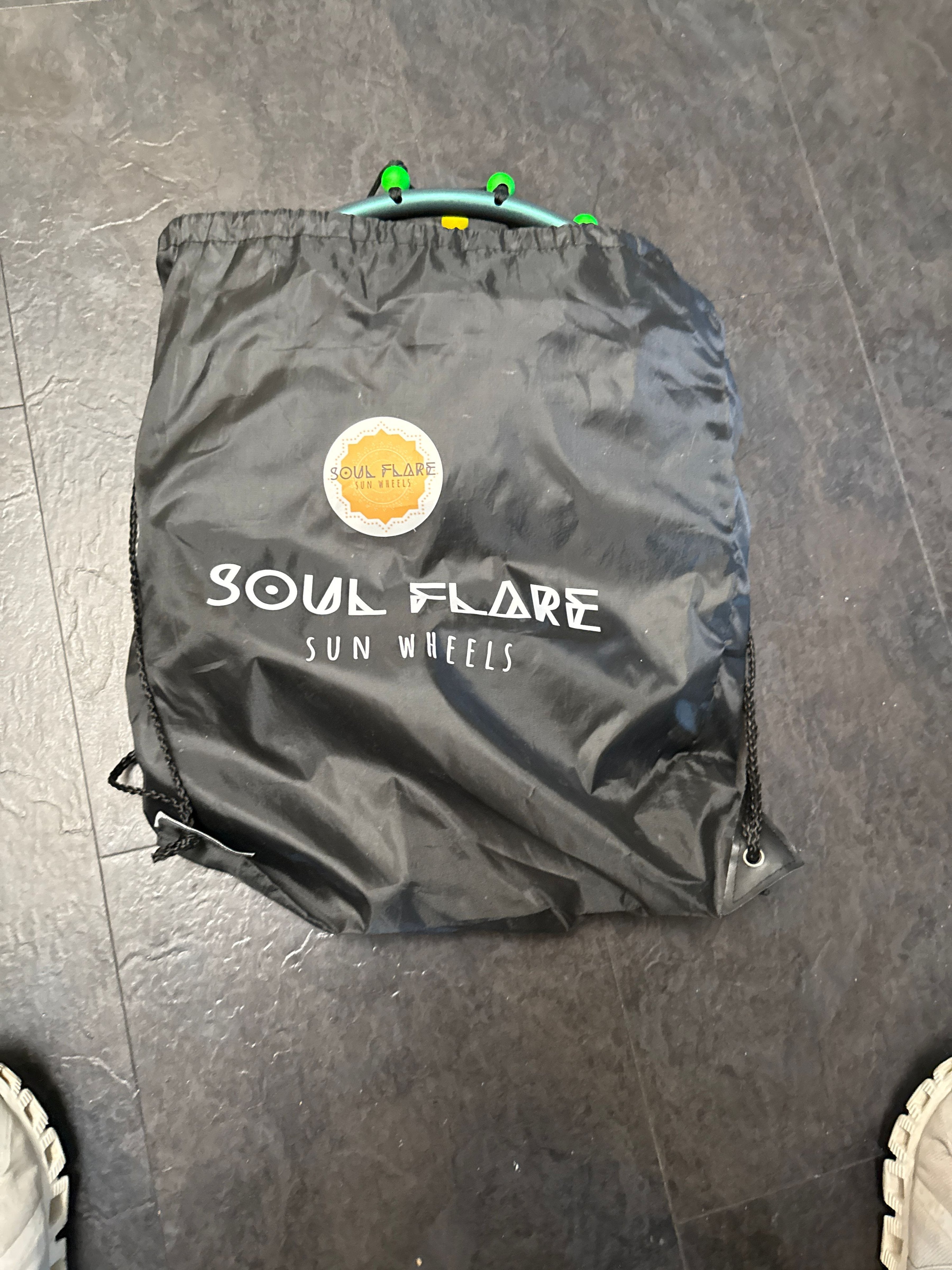 Soul Flare Sun Wheels V2 Flow Prop, Like New, 50cm, Black/Green/Yellow/Orange/Red