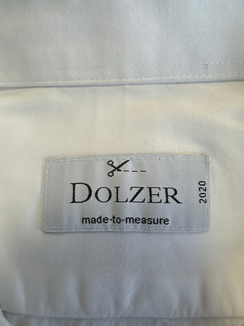 Dolzer Maßhemd – Weiß, Französische Manschetten, Zustand Gut