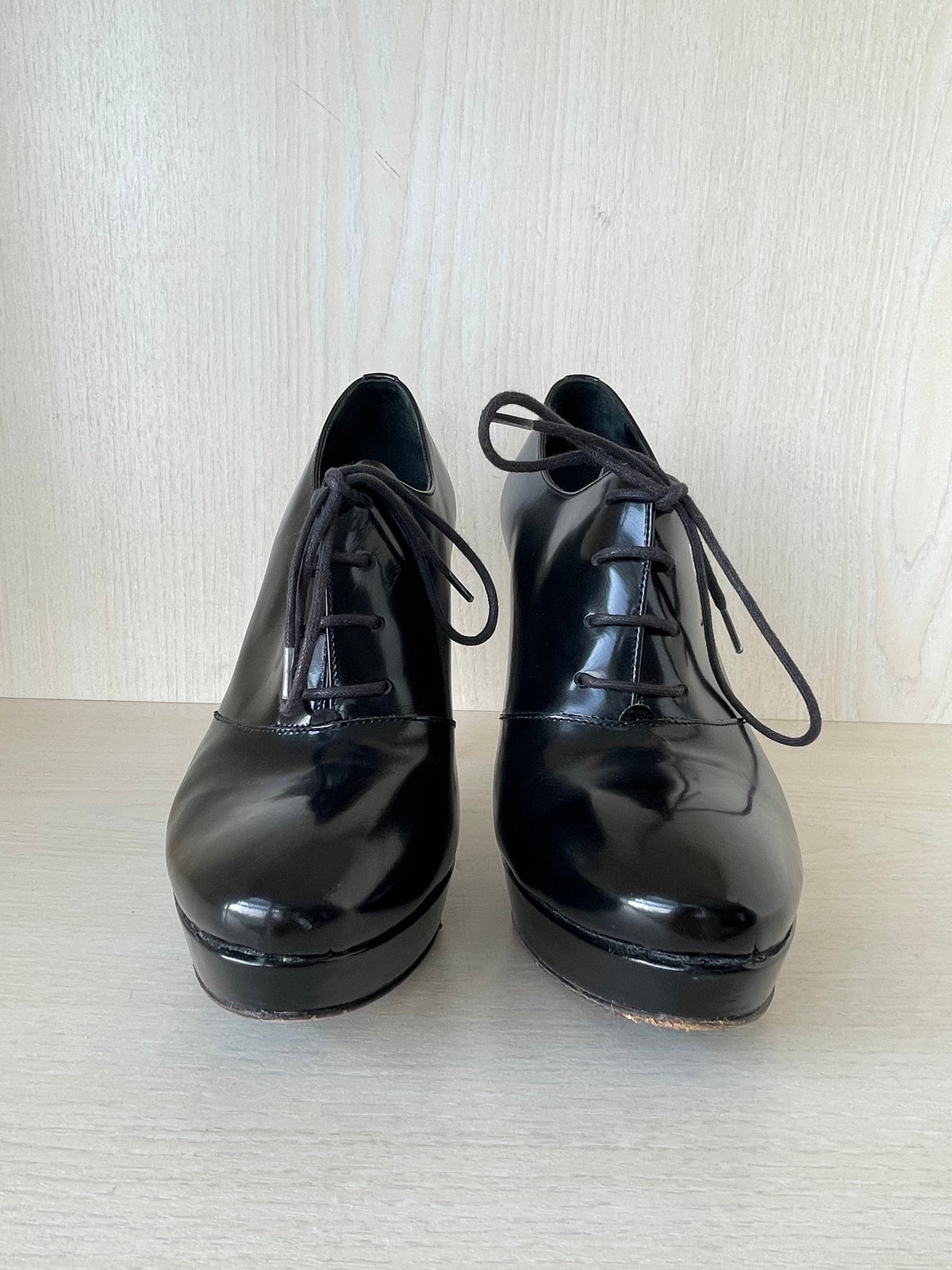 Konstantin Starke Schnürpumps Oxfords, Schwarz, Gr. 38.5, Zustand: Gut