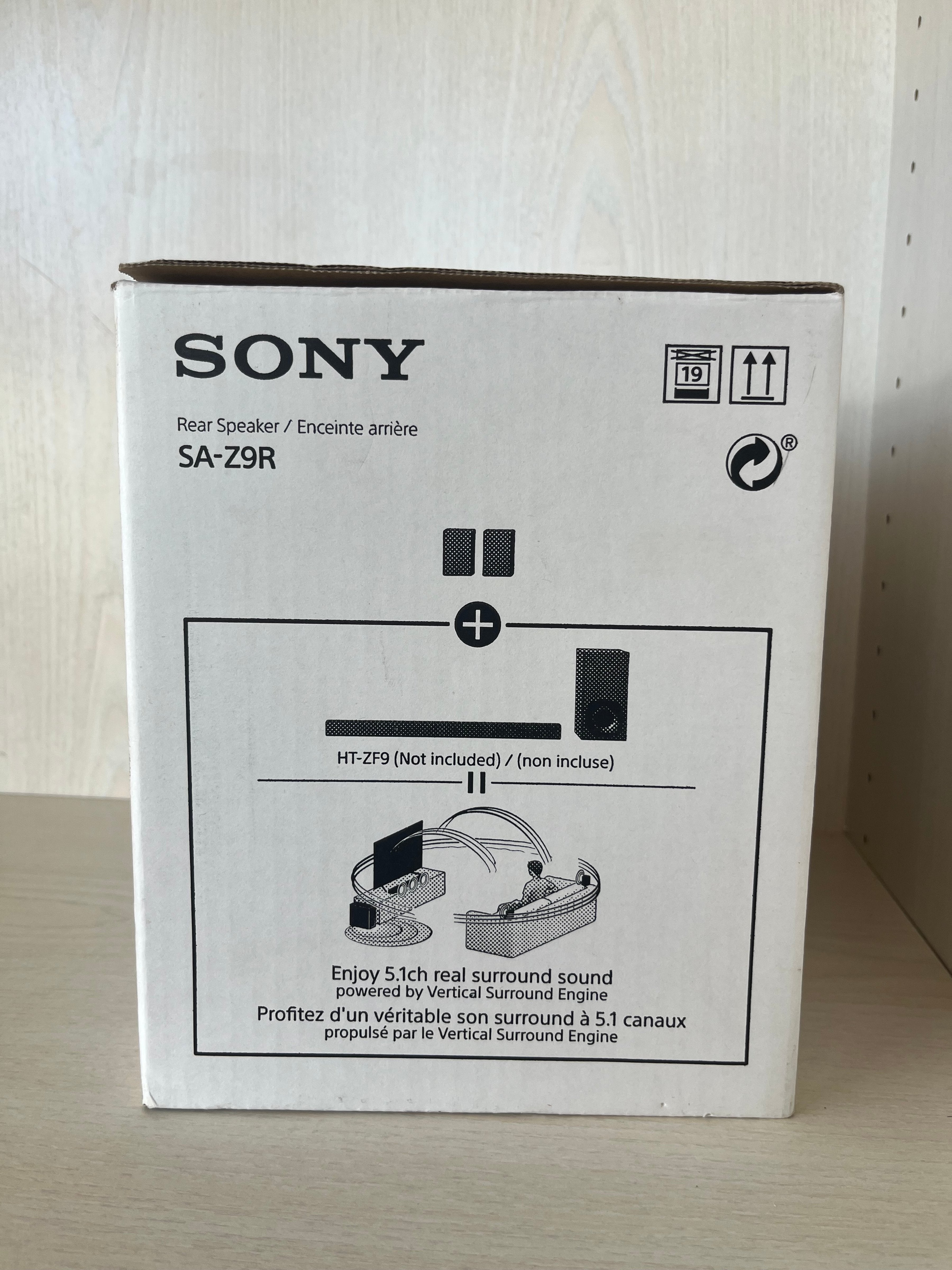 Sony Wireless Rear Lautsprecher SA-Z9R, Schwarz, Kompakt, Zustand: Gut
