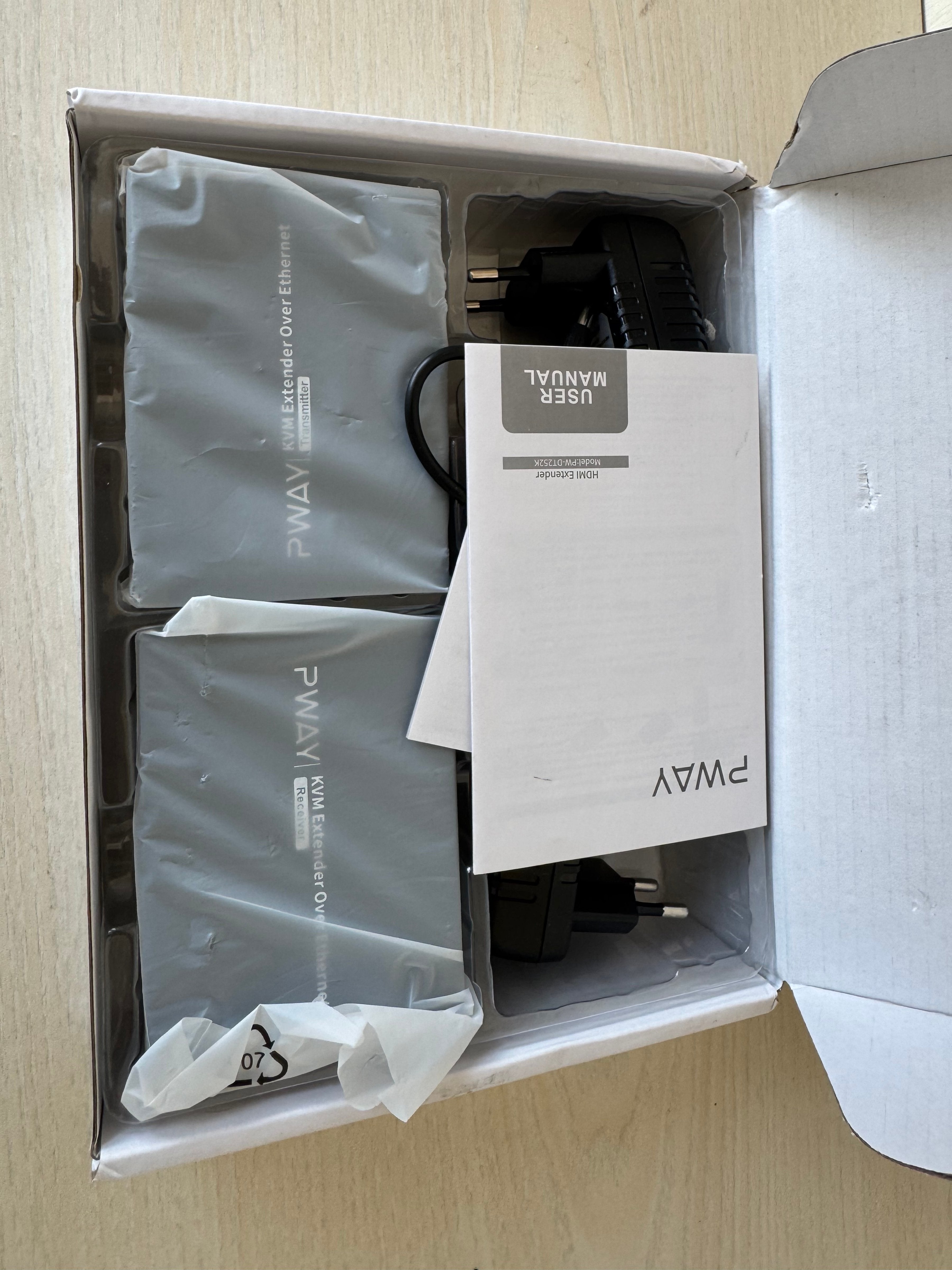 PWAY HDMI Extender PW-DT252K Black Compact Like New