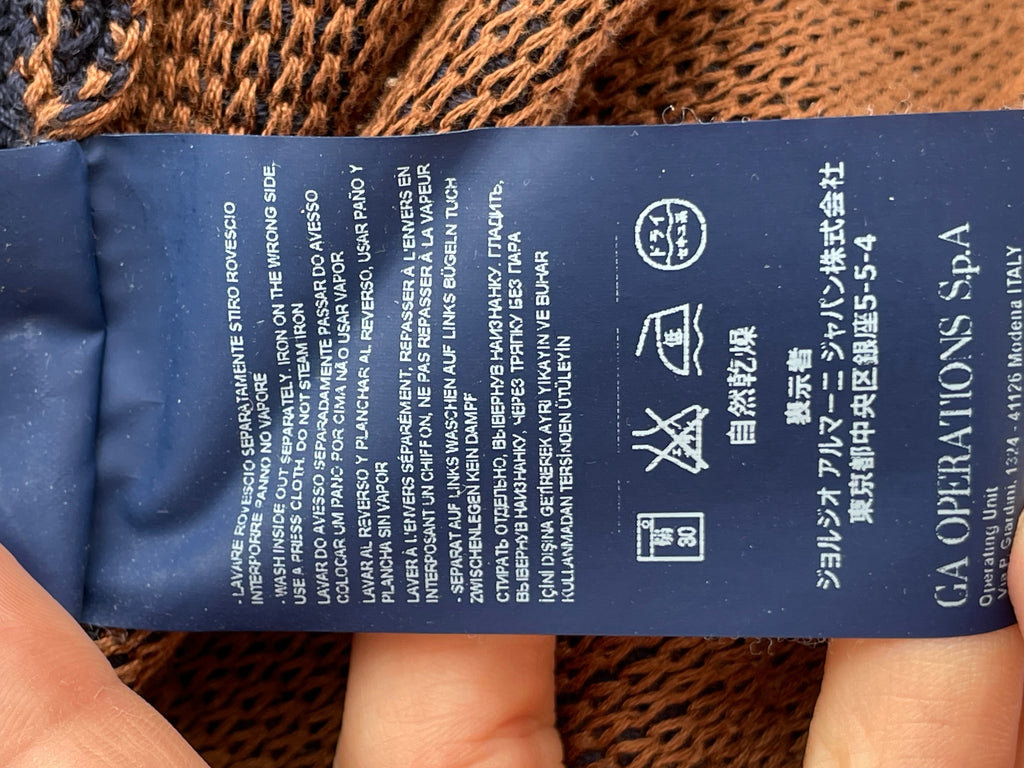 Armani Exchange Herren Strickblazer – Navy, Größe XL, Sehr Gut