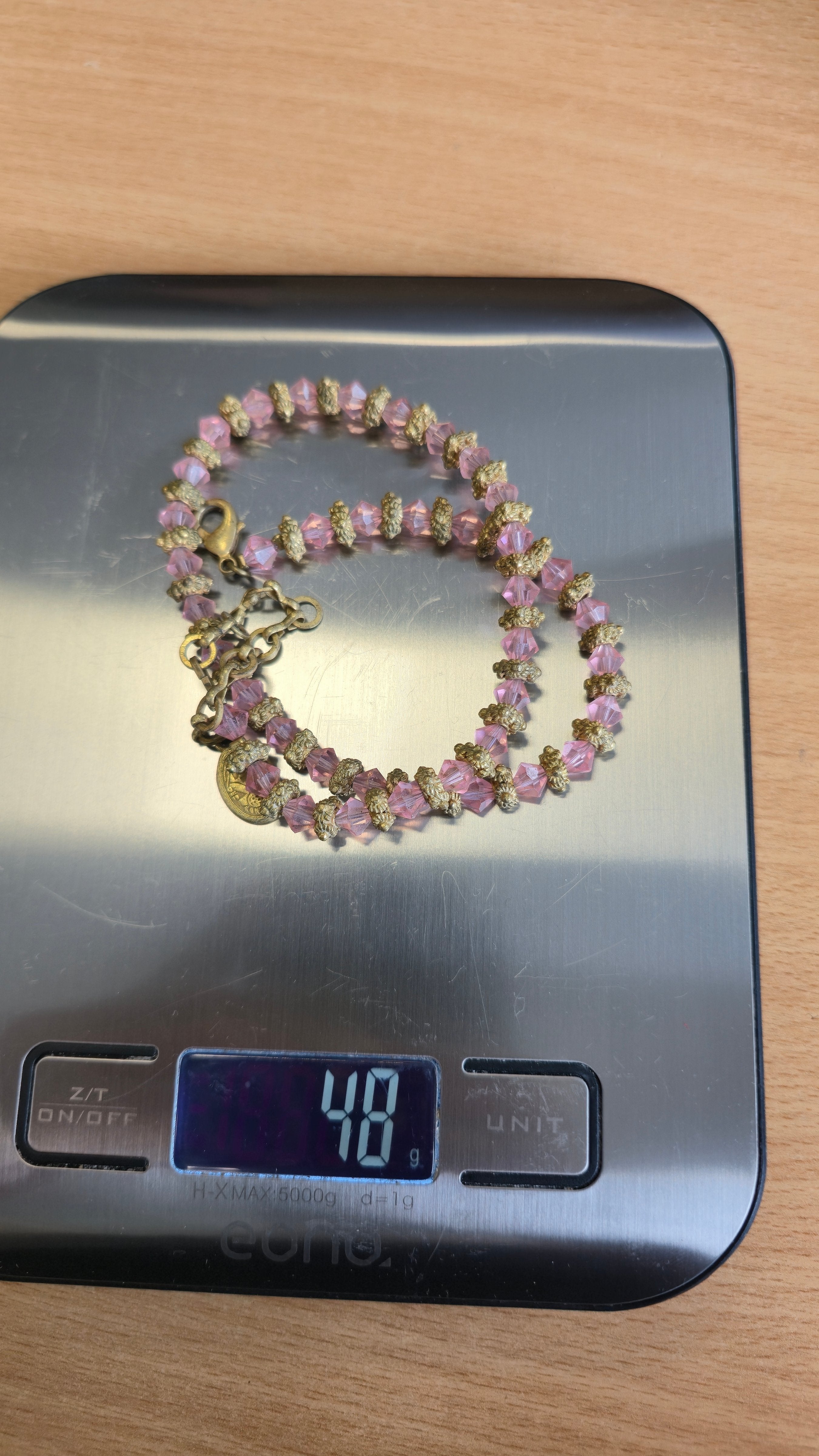 Konplott Pink Sapphire Bracelet, Brass Tone, 20 cm, Normal Use