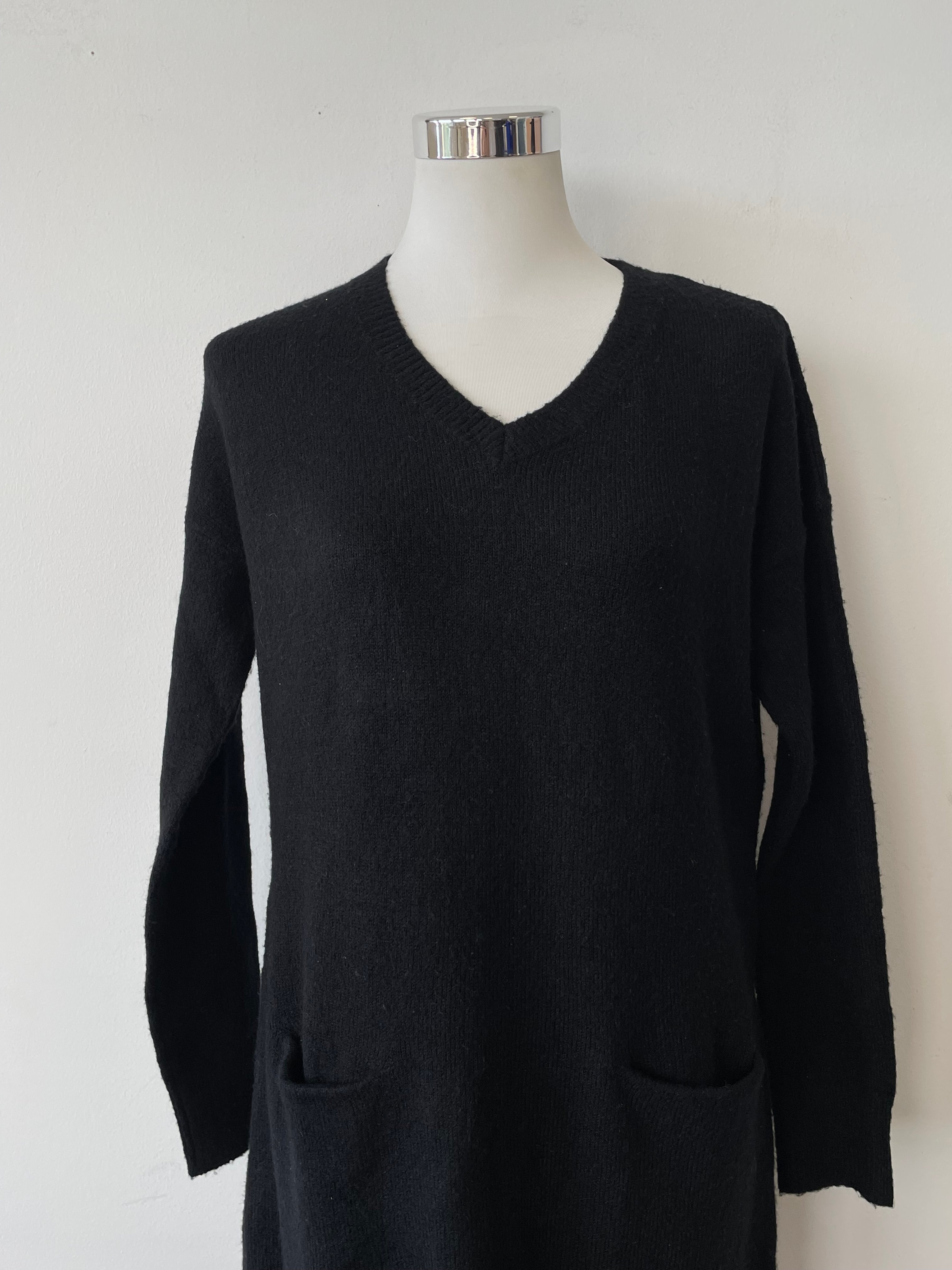 Fornarina Black Sweater Dress M Oversized Very Good Condition