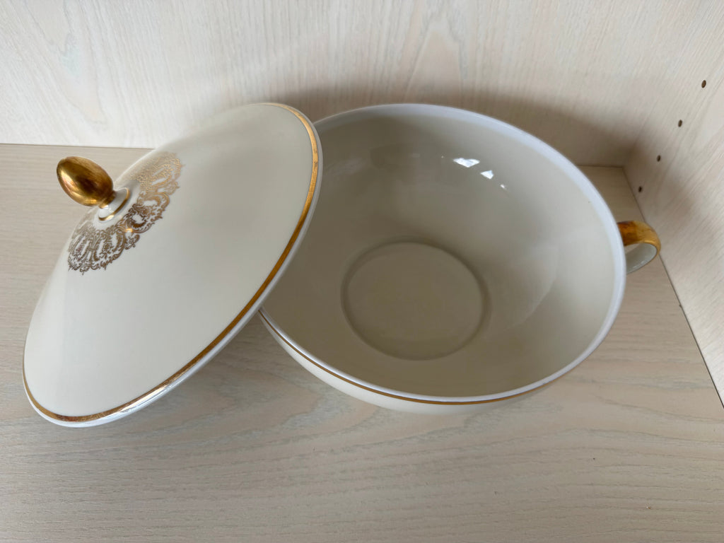 Winterling Bavaria Porcelain Tureen 1495 Gold Trim 20.5cm Good Condition