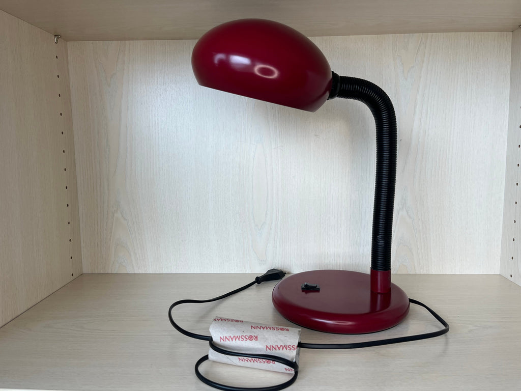 Vintage Red Schmidt Gooseneck Desk Lamp, Normal Use Condition