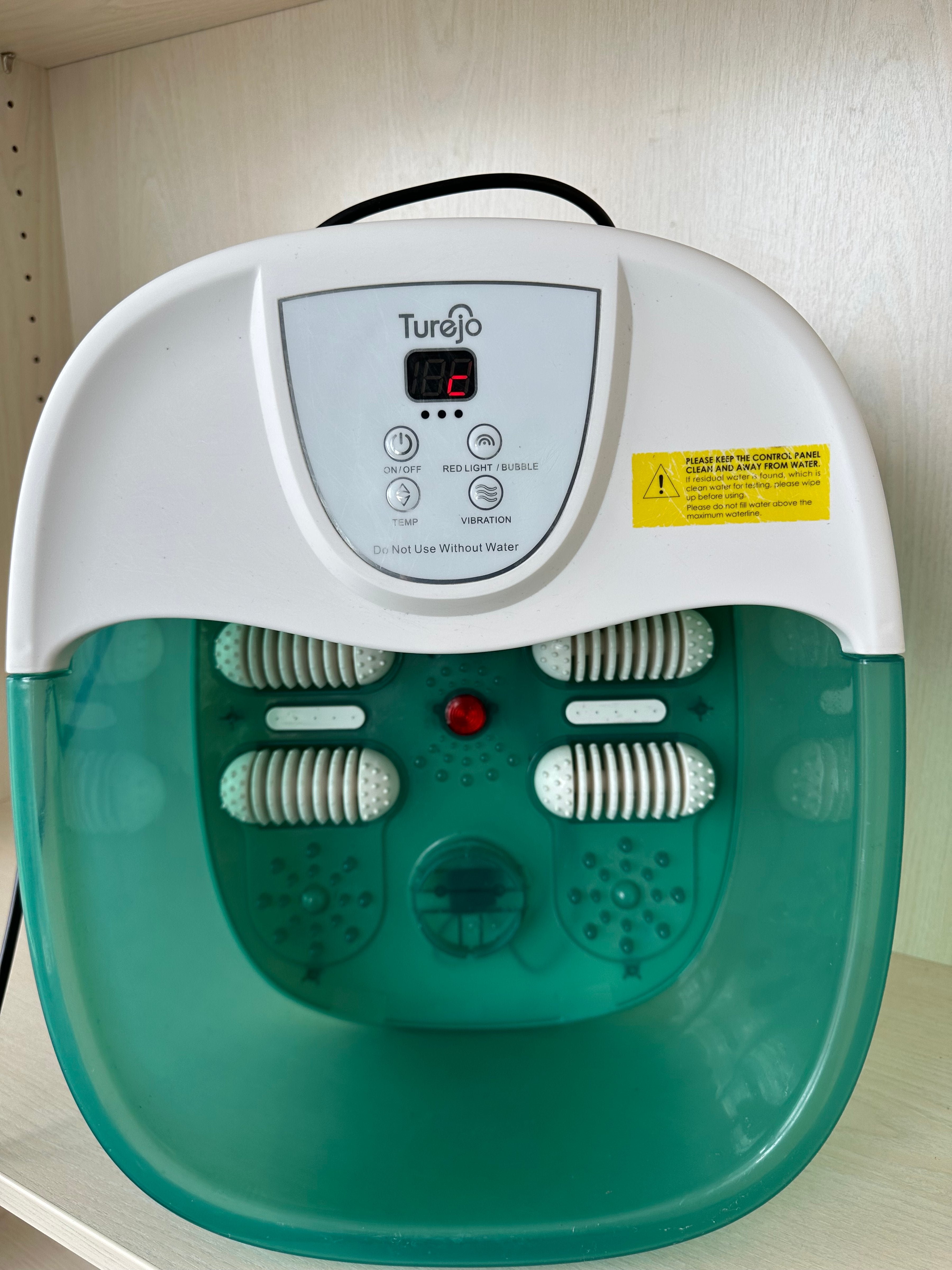 Turejo Foot Spa Massager MM-20A-3, Medium, White/Green, Good Condition