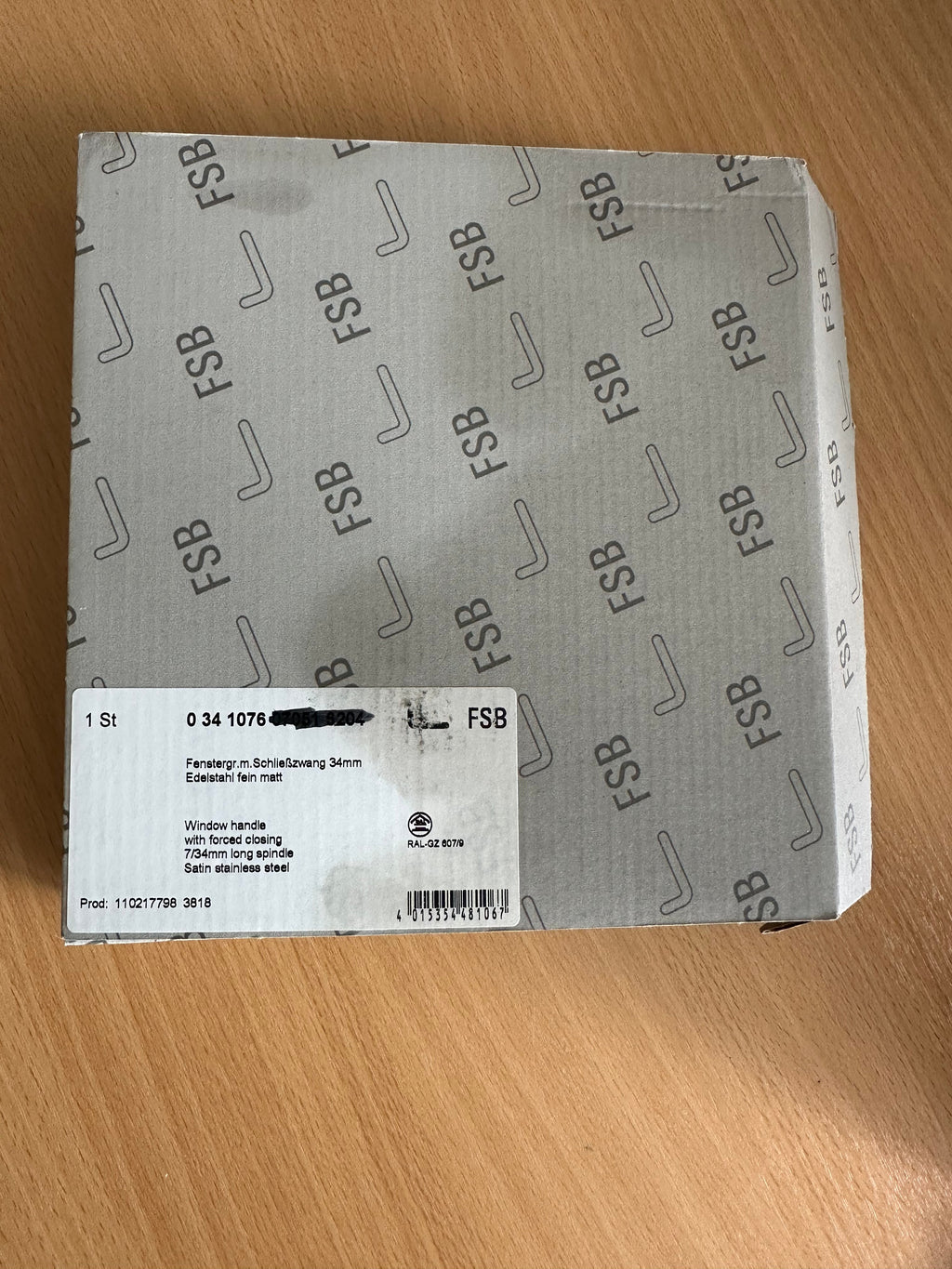 FSB Türgriff 34-1076 – Aluminium, Silber, Sehr Gut, Einzelstück