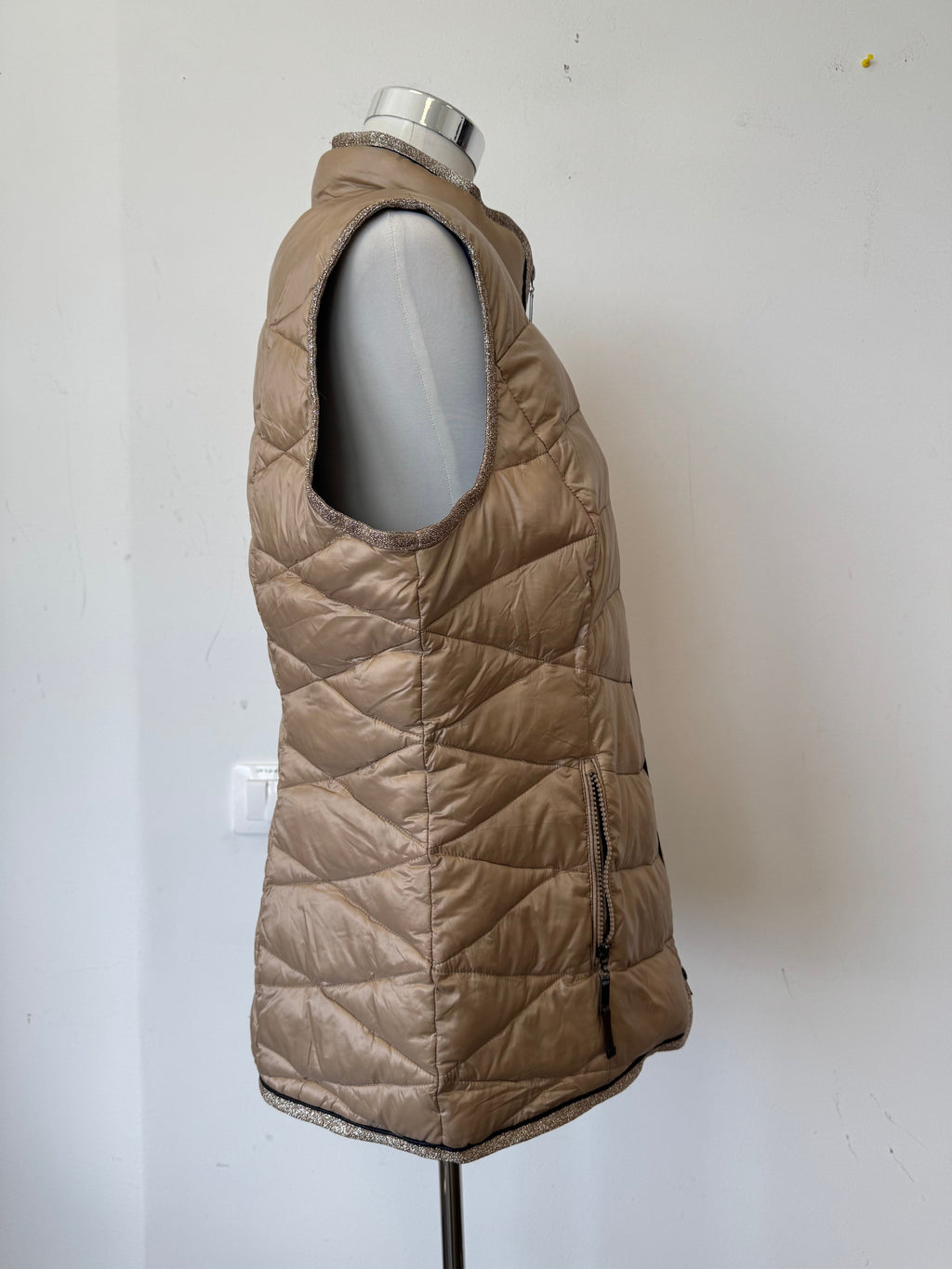 Gerry Weber Puffer Weste Champagne EU 44 Sehr Gut