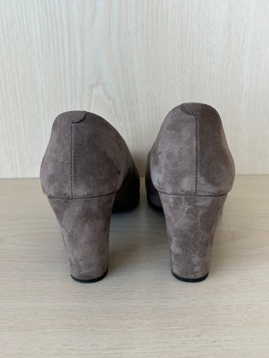 Valty Damen Wildlederpumps, Taupe, Gr. 39, Sehr Gut, Absatz 8,5 cm