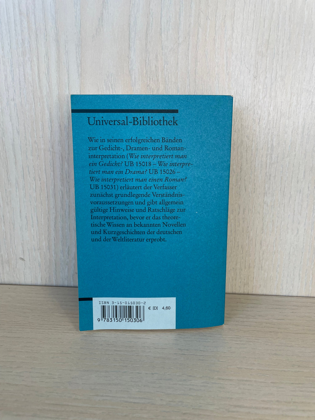 Reclam Guide: Analyzing Novellas & Short Stories (German, Used)