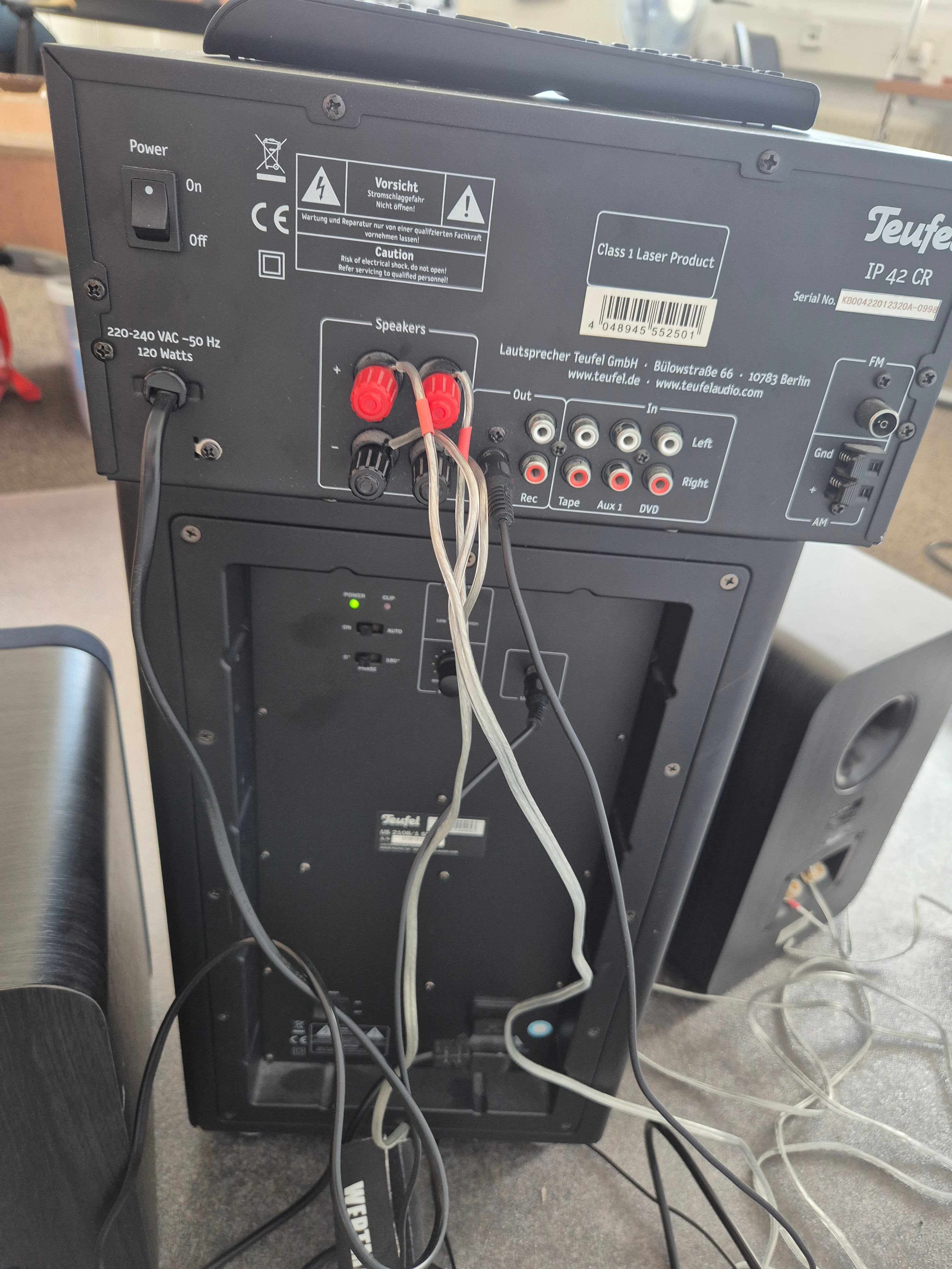 Teufel Stereo Sound System IP 42 CR, Black, Good Condition