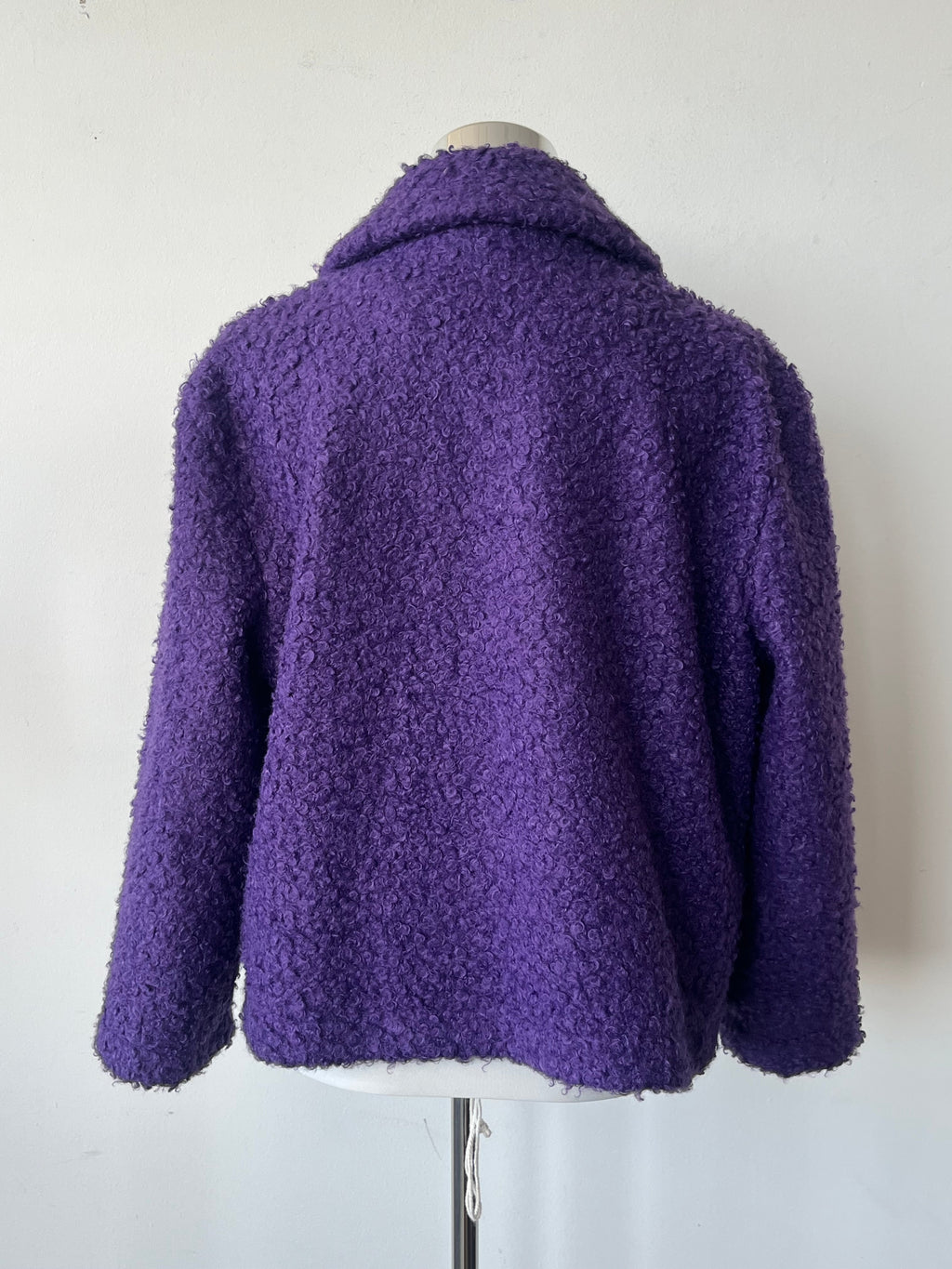 Zeta Otto Studio Bouclé Wolljacke Lila Gr. M Sehr Gut