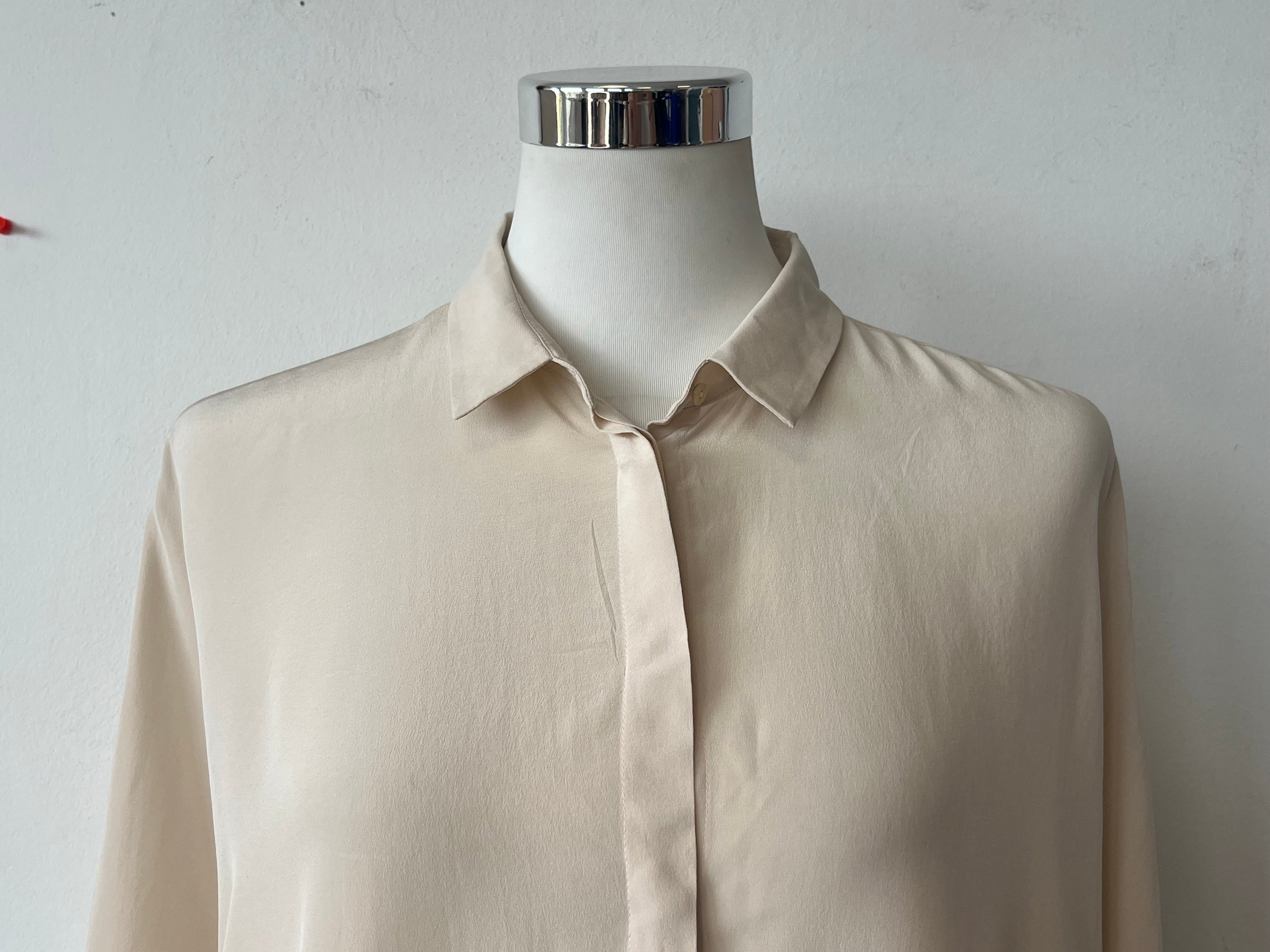 Hauber Silk Blouse Cream Size 40 (EU) Very Good Condition