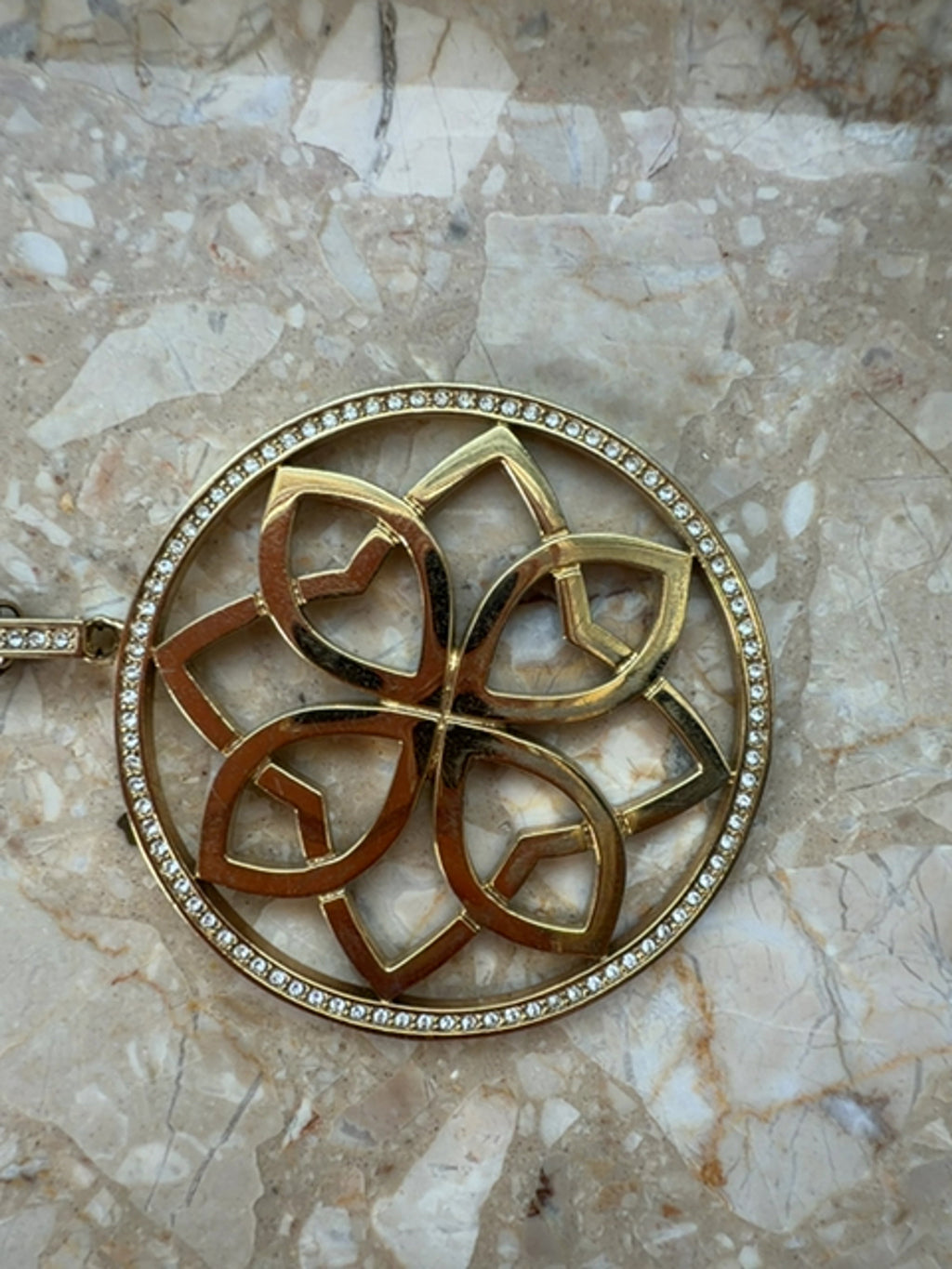 Jette Joop Mandala Kette Gold Edelstahl Zirkonia 80cm Gut