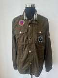 Hard Rock Military Field Jacket – Baumwolle, Militärgrün, Größe L, Sehr Gut