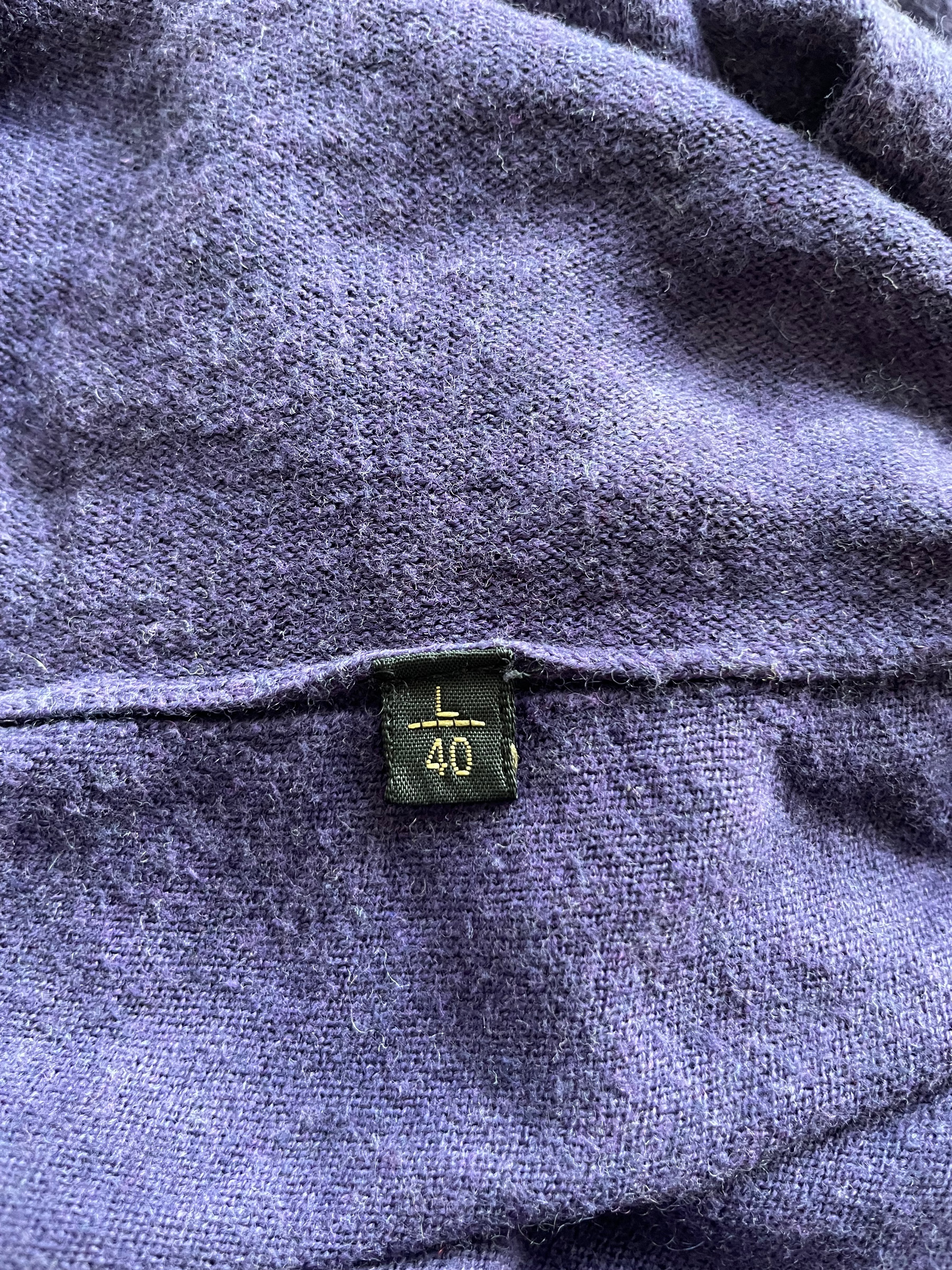 Massimo Dutti Pullover – Baumwolle-Kaschmir, Lila, Größe M, Gebraucht