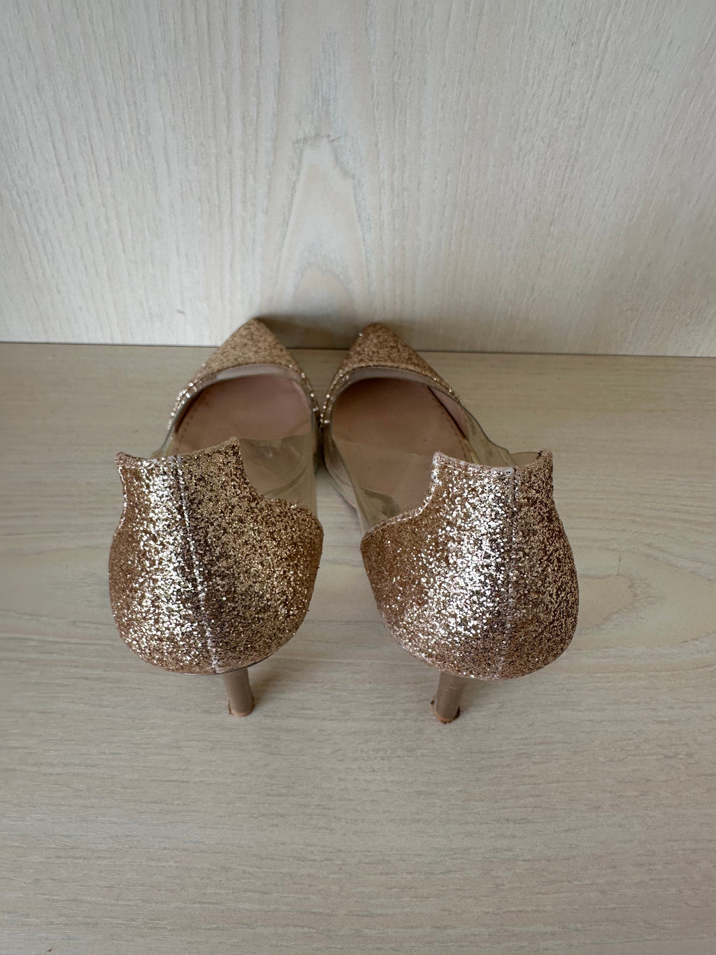 Gianvito Rossi Plexi Pumps, Gr. 36, Klar/Roségold, Sehr Guter Zustand