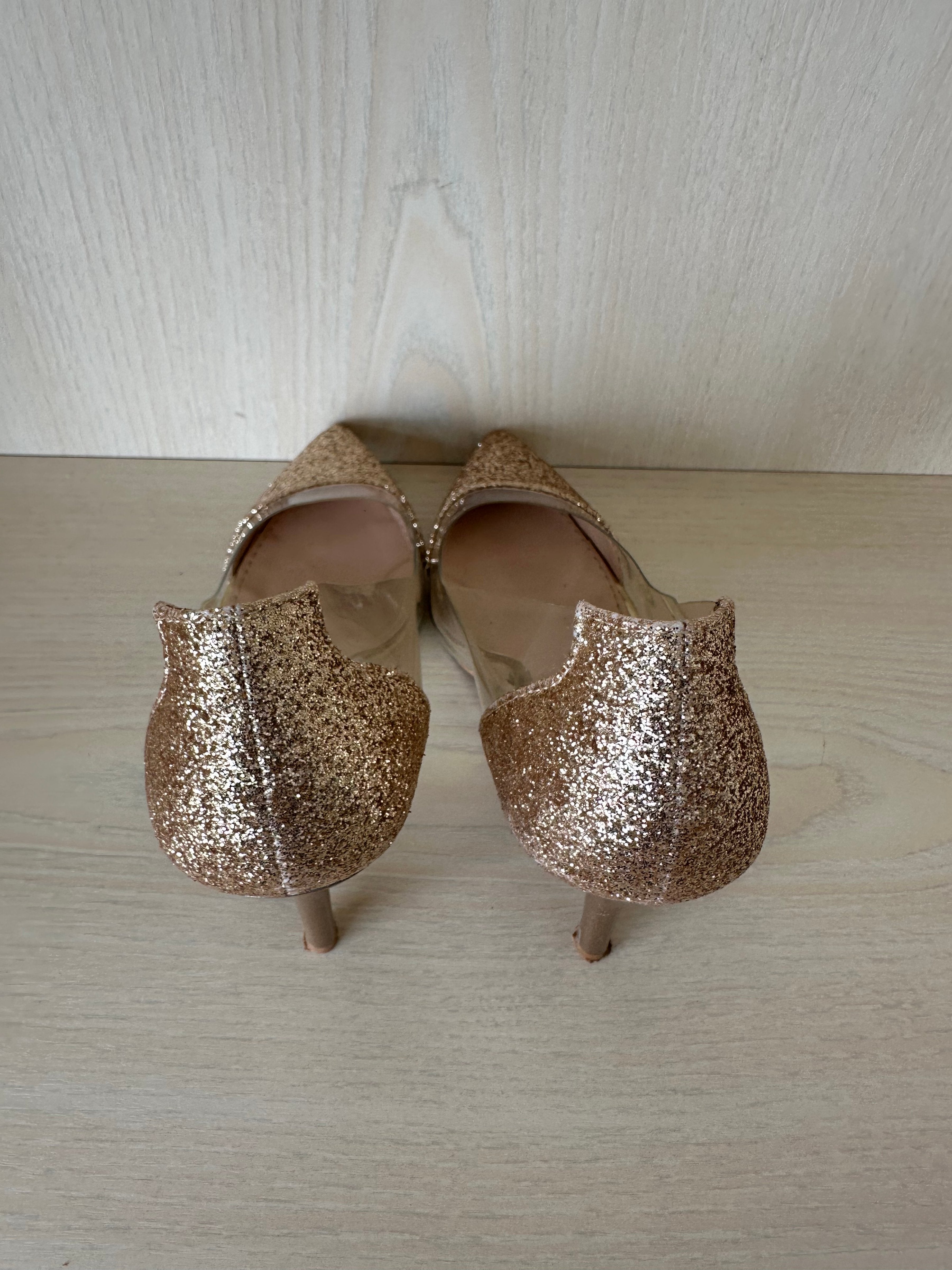 Gianvito Rossi Plexi Pumps, Gr. 36, Klar/Roségold, Sehr Guter Zustand
