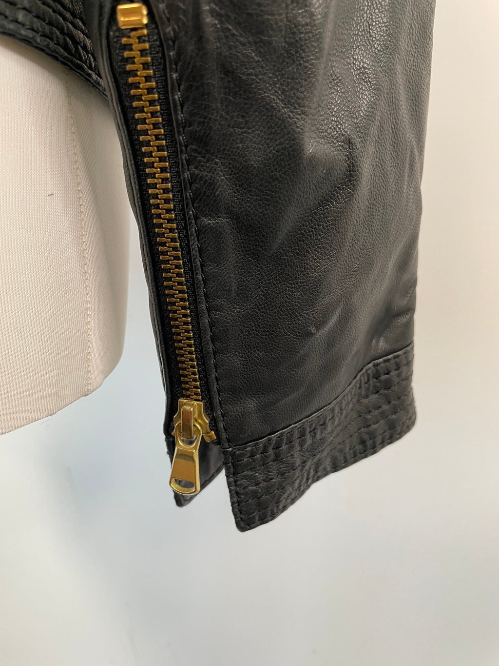 Schyia gesteppte Leder-Bikerjacke, Schwarz, Größe ?, Sehr Gut