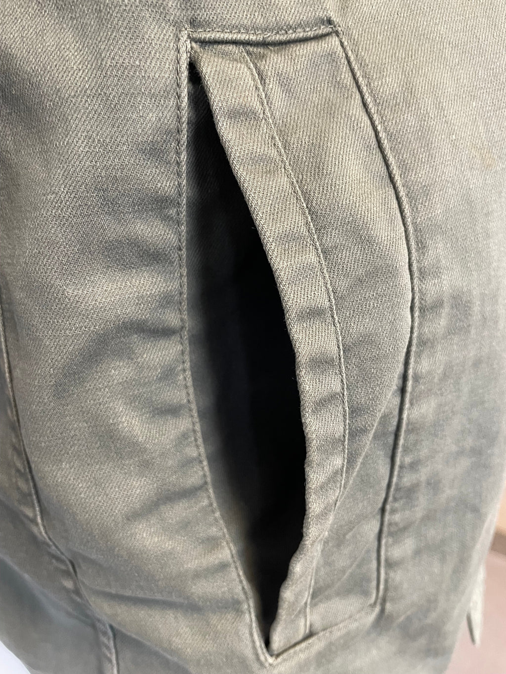 Abercrombie & Fitch Utility Jacke Grün M Baumwolle guter Zustand
