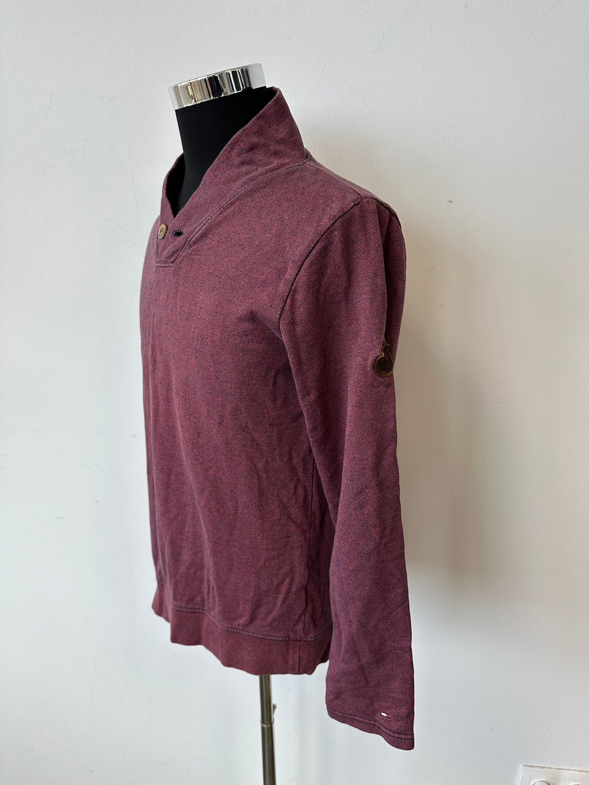 Dickies Men's Burgundy Medium Button-Up Shirt - Good Condition