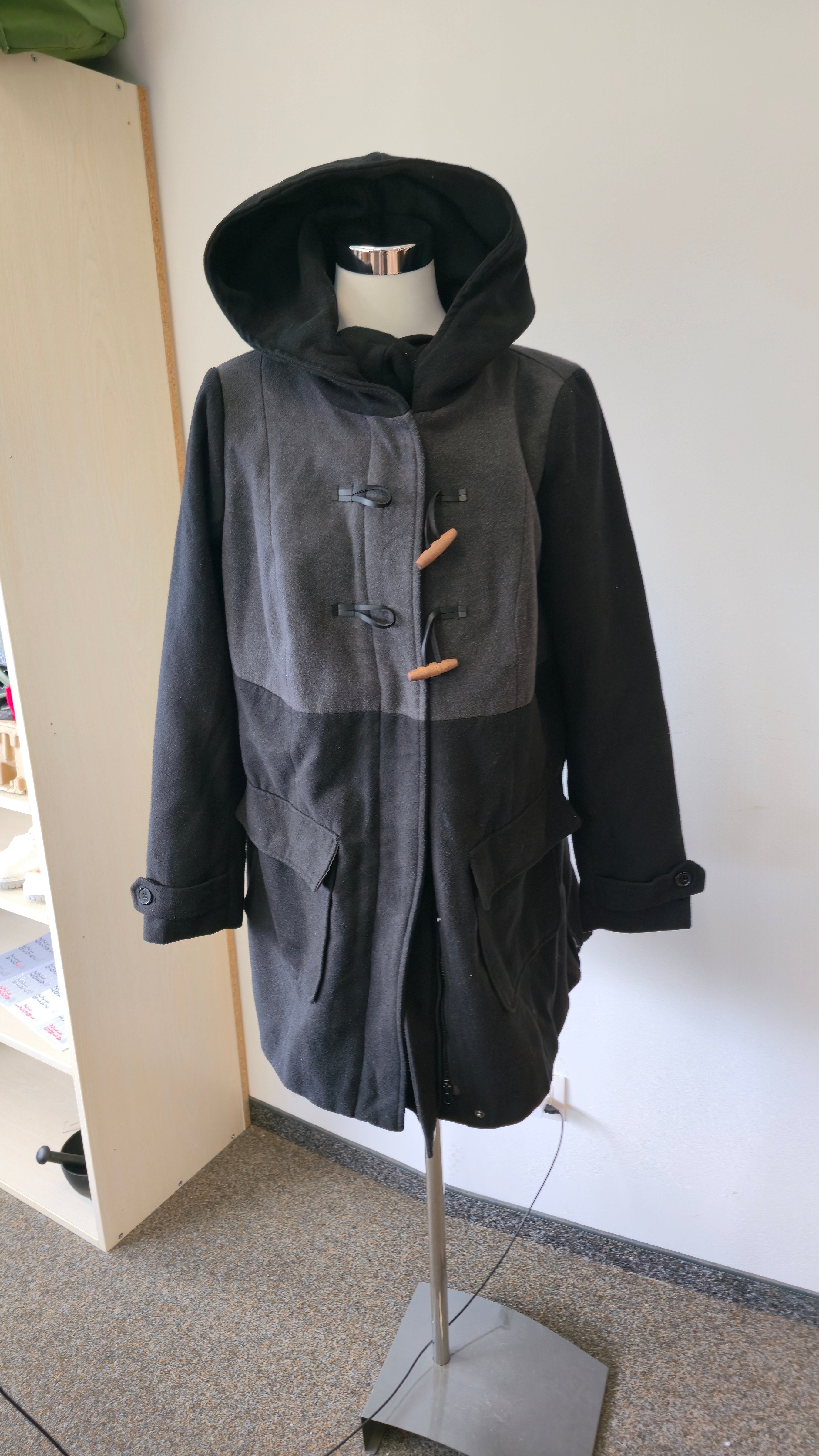 3-in-1 Umstands- & Trage-Mantel, Wolle, Gr. 44, schwarz, Bonprix, sehr gut
