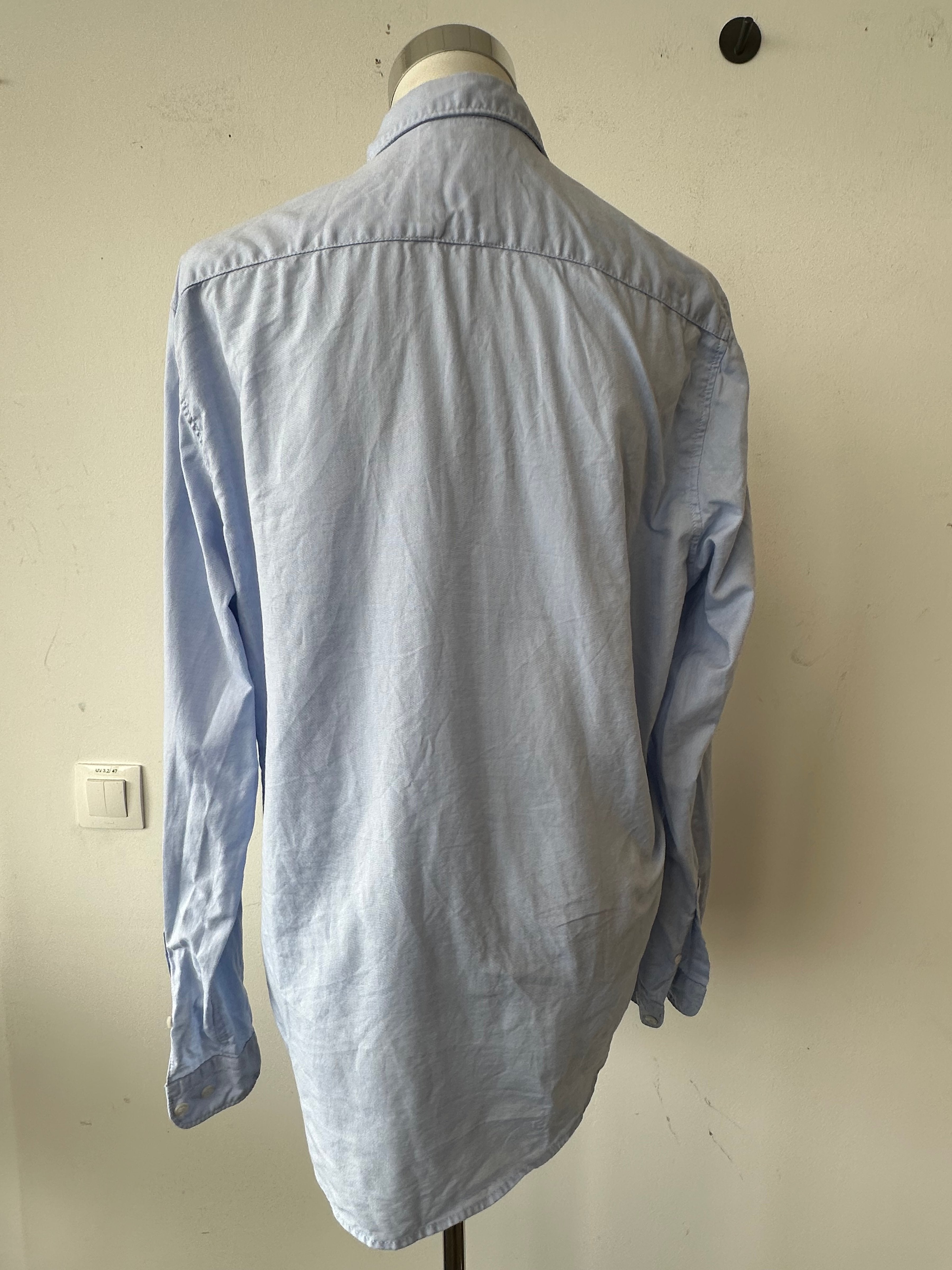 Pure Indigo Damenhemd, Langarm, Knopfleiste, Hellblau, Größe M, Zustand Gut