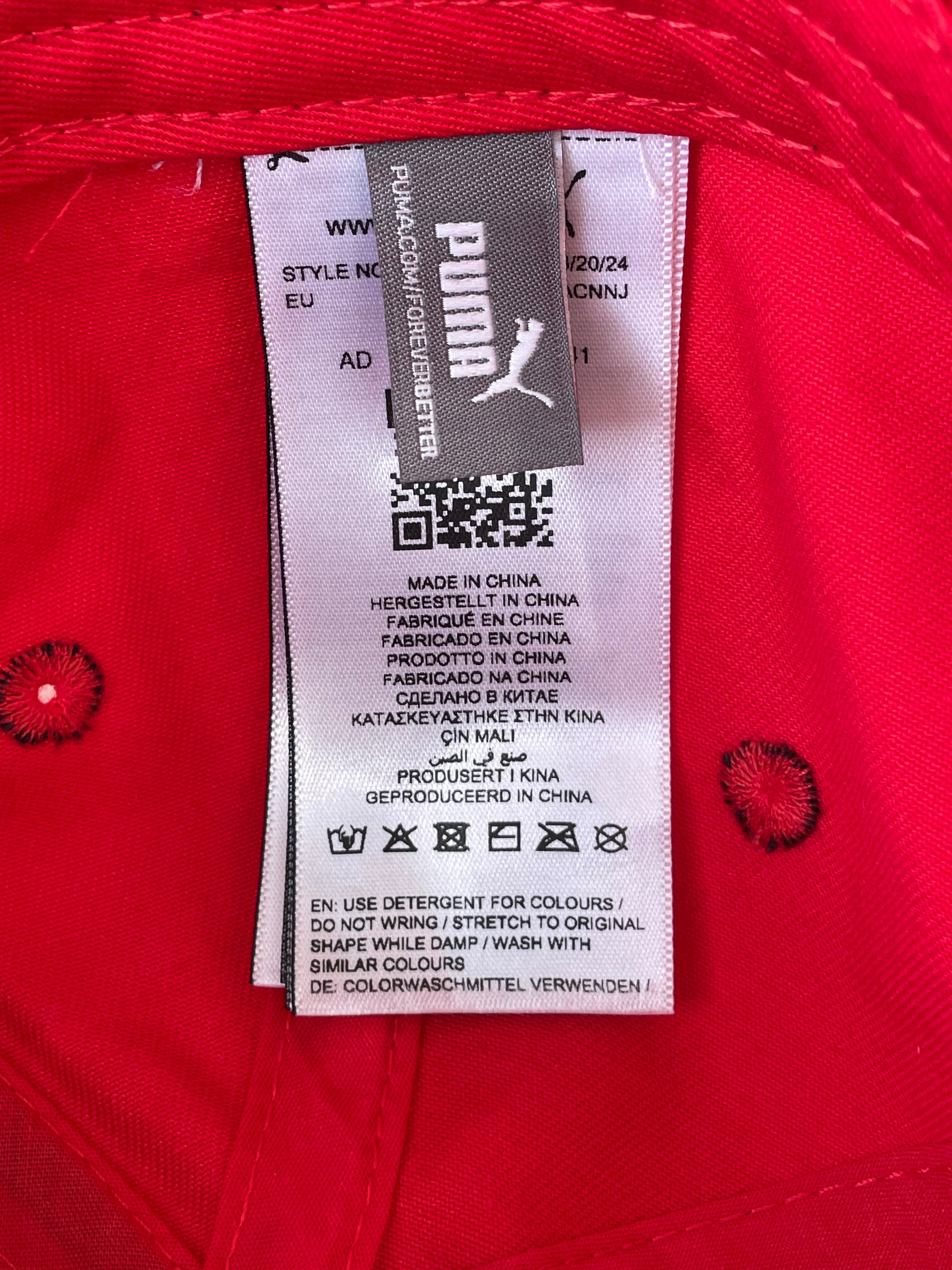 Puma Swiss Soccer Team Cap, Red, Like New
