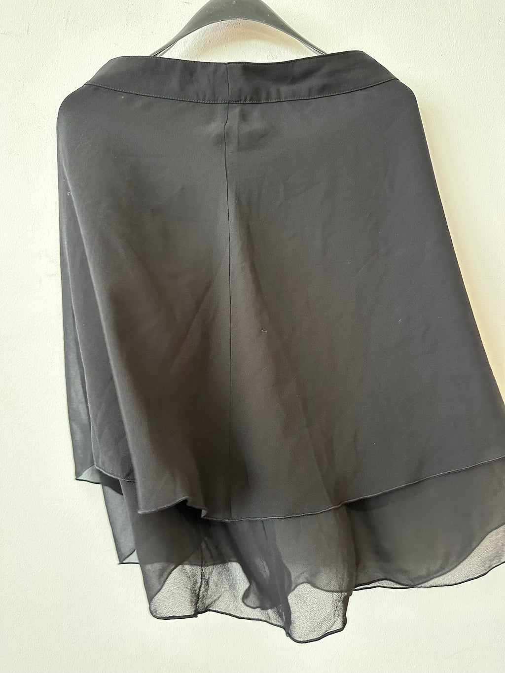 Comma Women's Chiffon Skirt 'Cape Rock' - Black, Size 34, Very Good