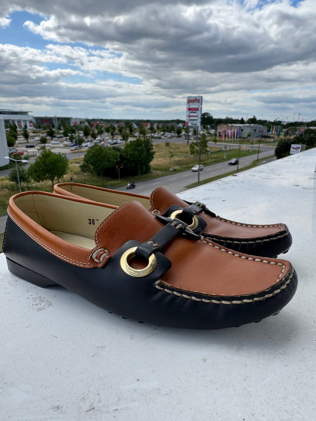 Tod’s Horse Bit Loafers EU 39.5 Brown/Black Leather Very Good Condition