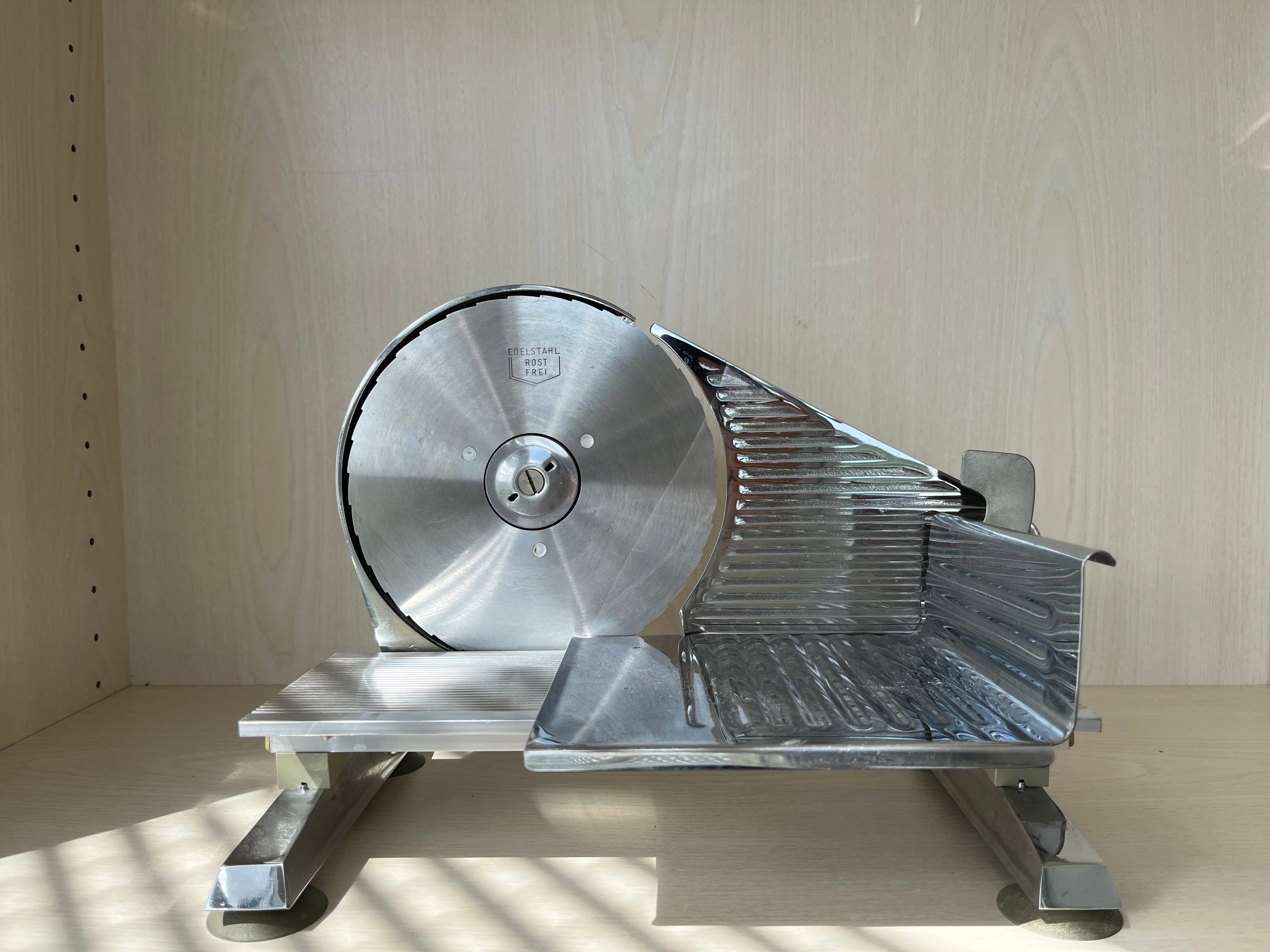 Vintage ELOSTHAL Silver Meat Slicer, Very Good Condition, 34x19 cm