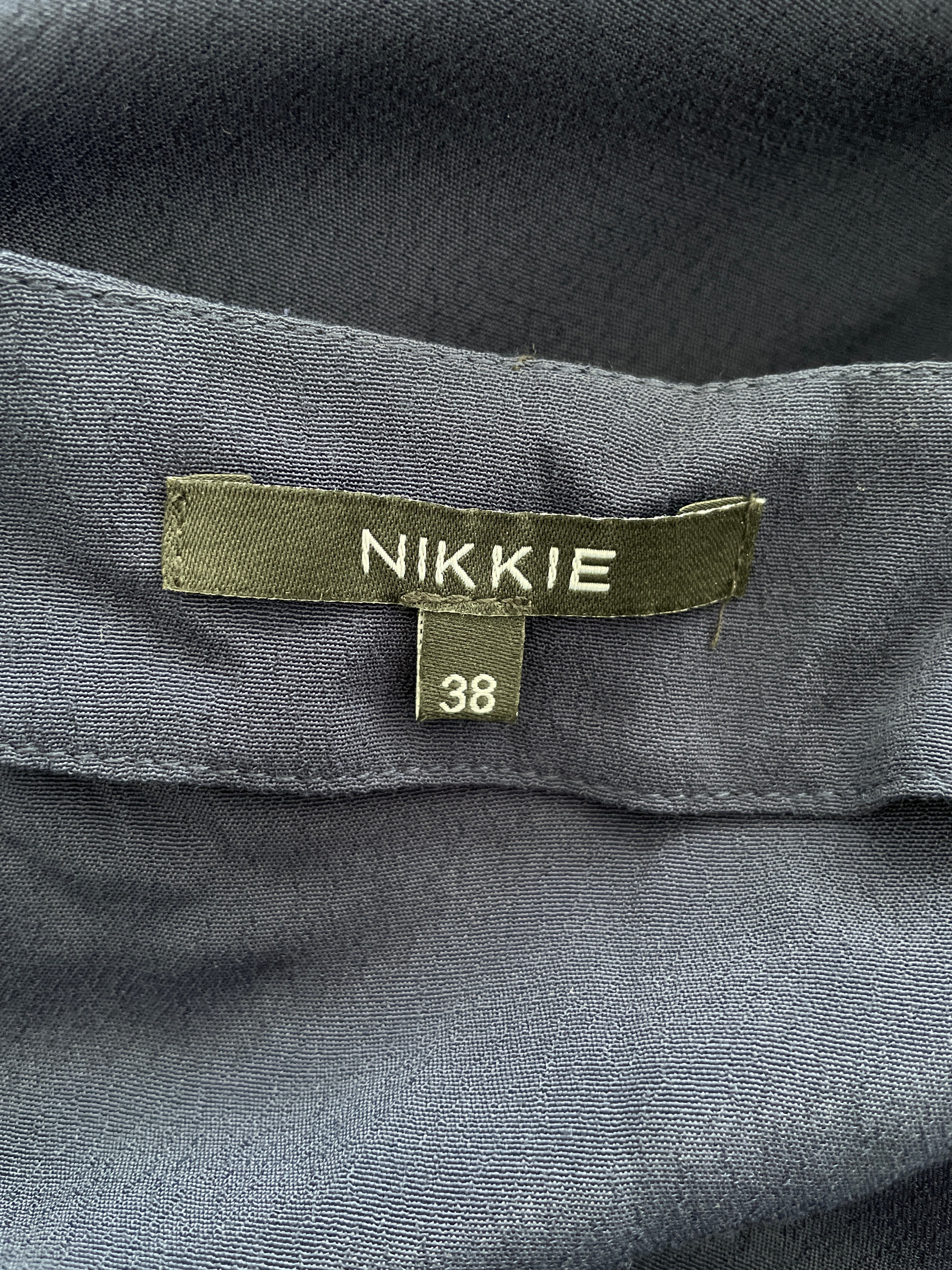 NIKKIE „Ruched Wrap“ Kleid Navy Größe 38 EU / M – Sehr Guter Zustand