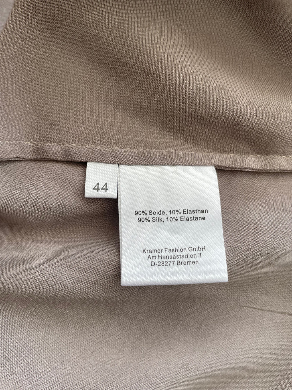 Insieme Silk Blouse Brown Size 44 Good Condition