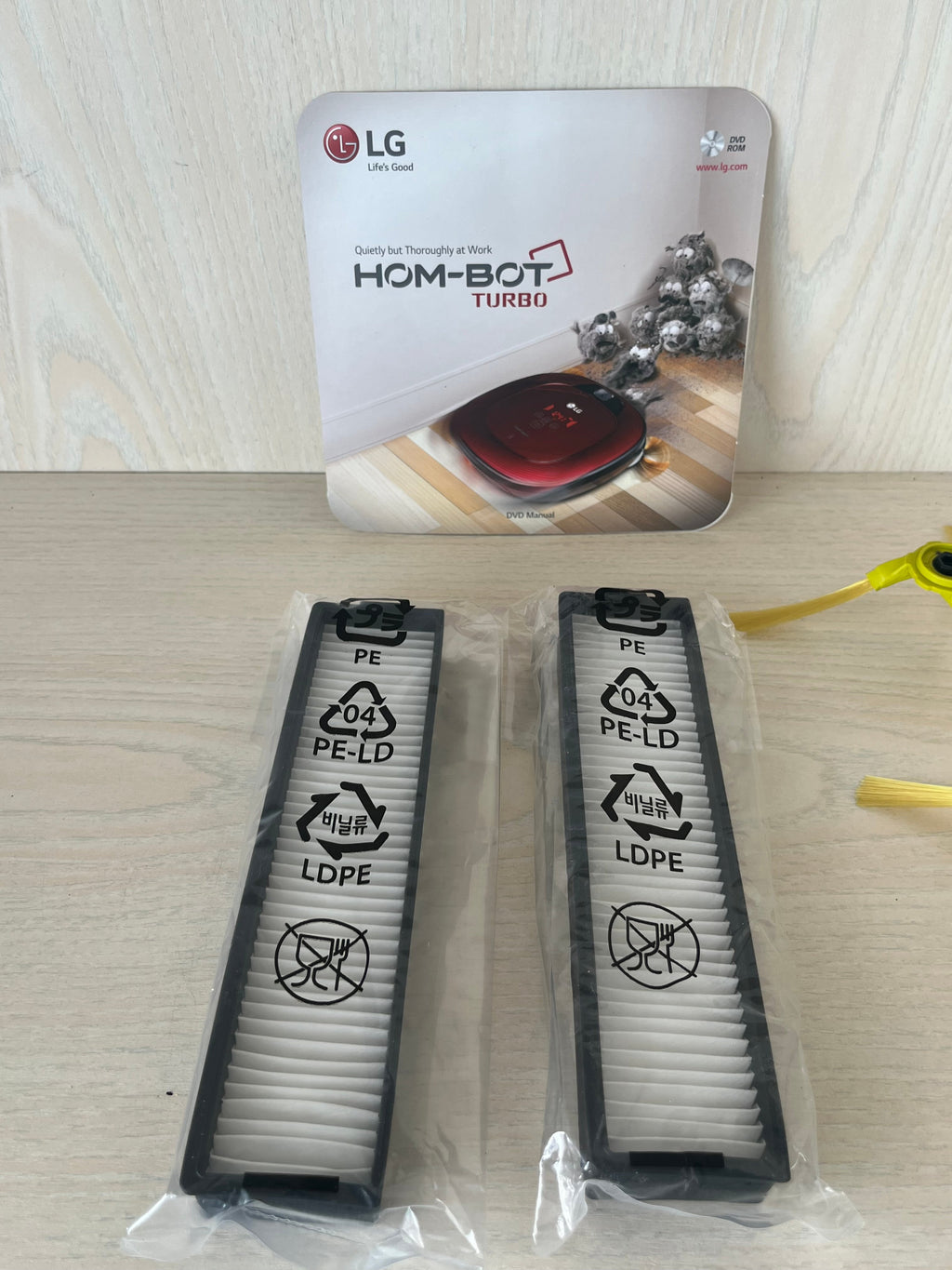 LG Hom-Bot Turbo Accessories Kit, Yellow/Black, Like New