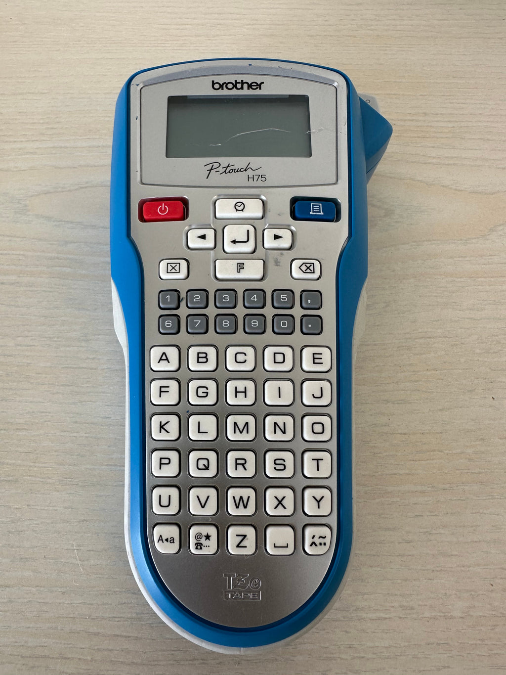 Brother PT-H75 Label Maker – Handheld, Plastic, Blue/White, Good Condition