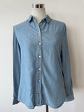 Sud Express Damen Hemd Hellblau Denim/Chambray Größe M Sehr Gut