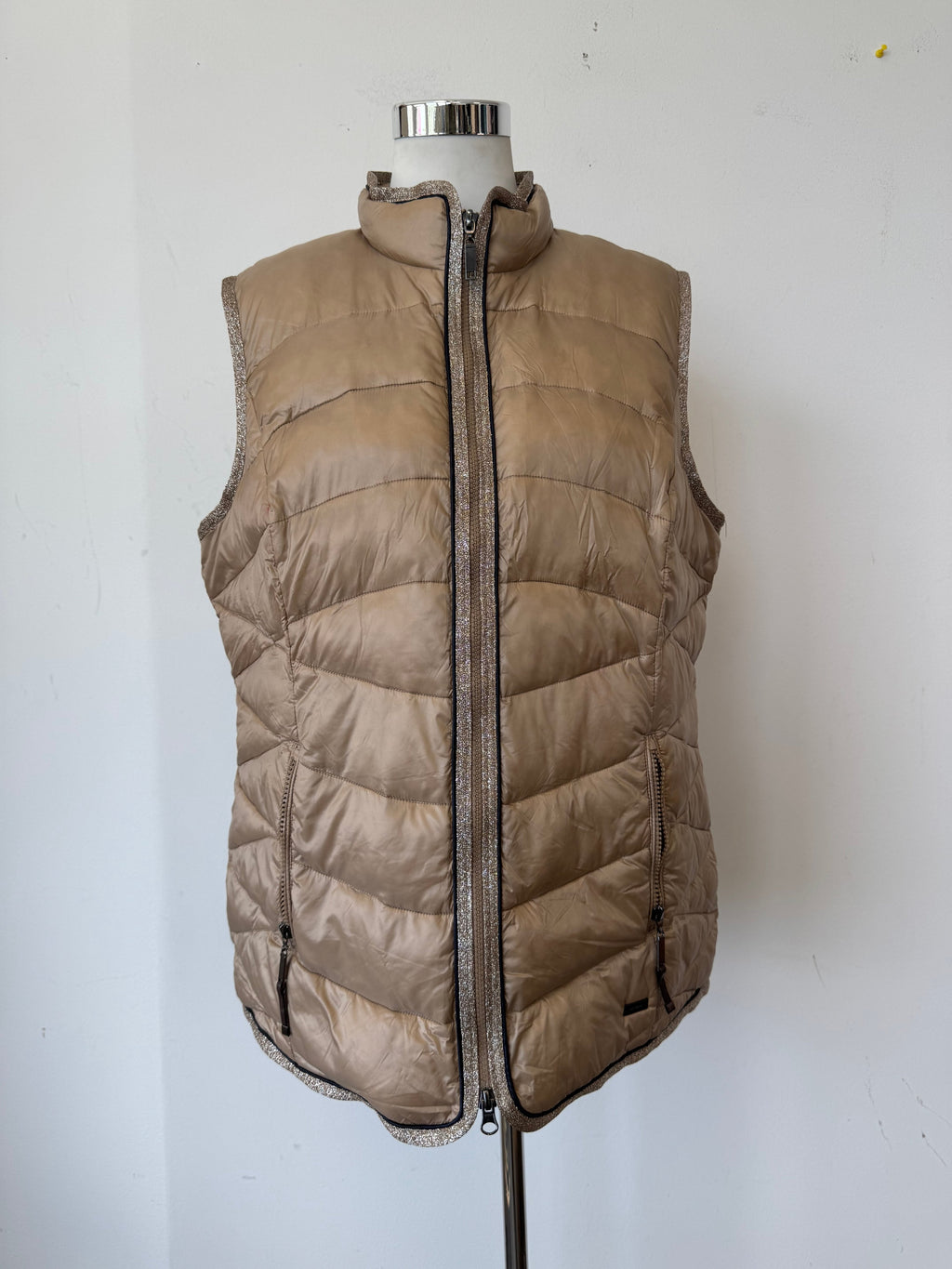 Gerry Weber Puffer Weste Champagne EU 44 Sehr Gut