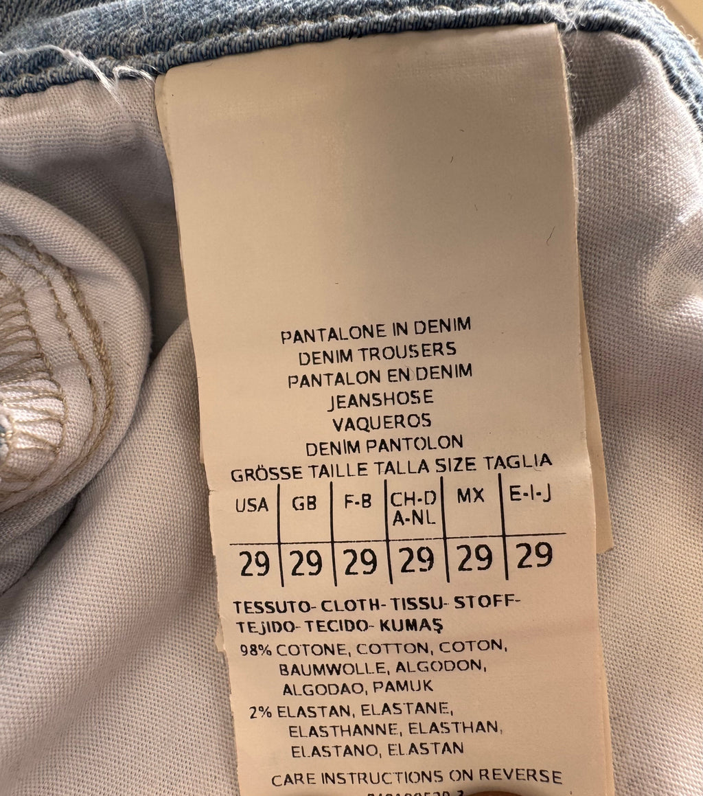 MAX&Co Alphabet Monogram Jeans Size 29 Light Blue Very Good Condition