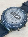 Swatch Irony Chronograph AG-2000, sehr gut, 24,5cm, Leder, Quarz, 200m WR