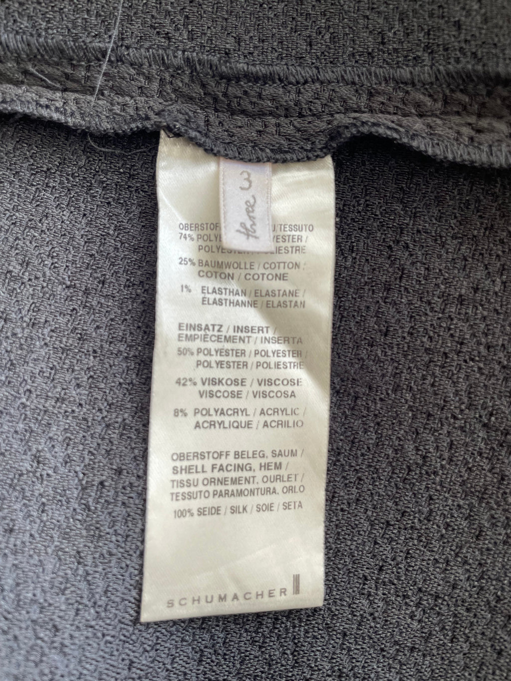Schumacher Bouclé Sleeveless Minidress, Grey, Size 3, Very Good Condition