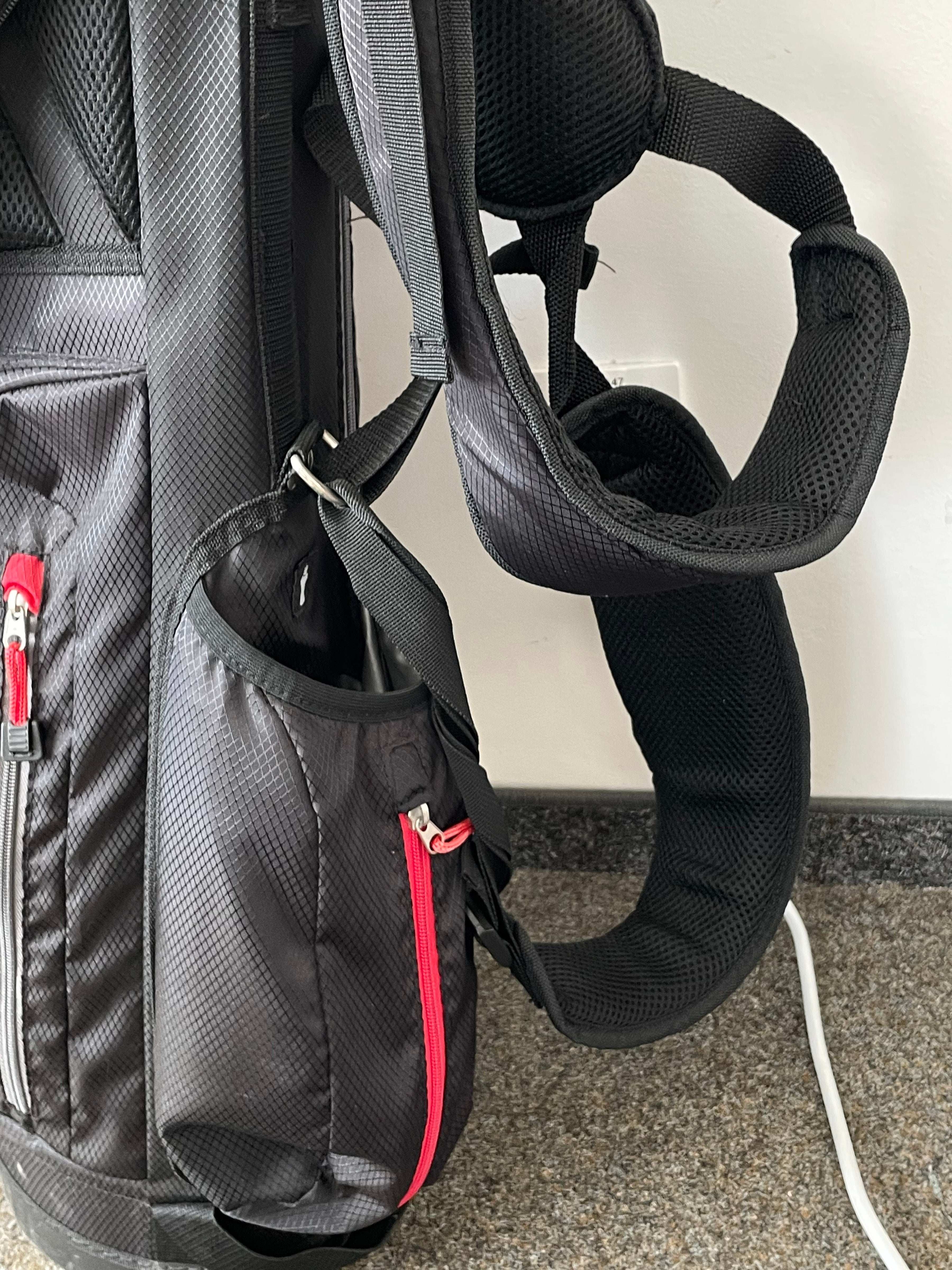 Big Max Golfbag Heaven Seven G, Schwarz/Rot, Sehr Gut, Höhe 87 cm